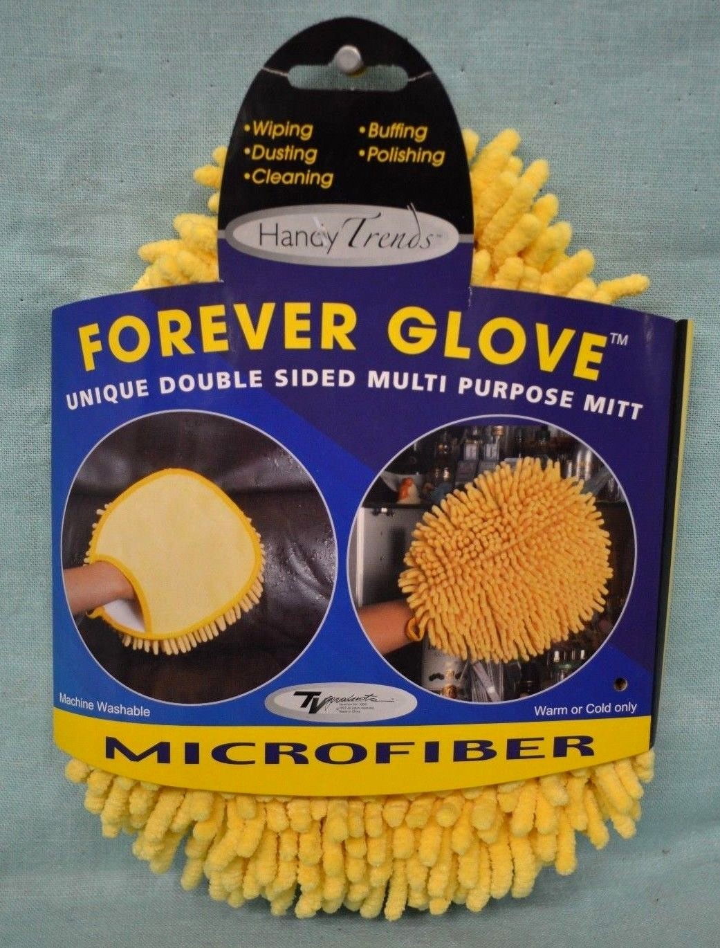 Forever GLOVE Microfiber Cloth Machine WASH Clean HOUSEHOLD 2 Sided MITT Dust