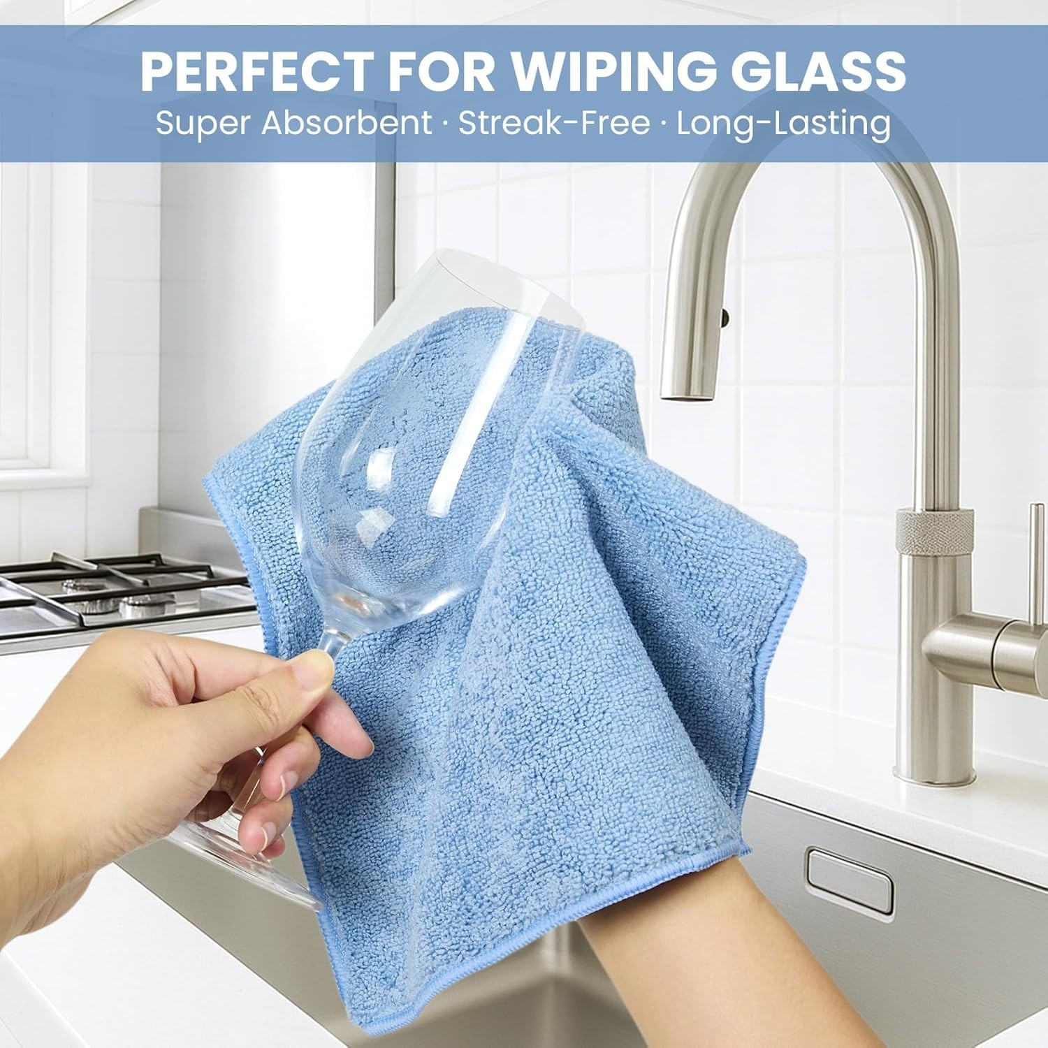 SIFANGKE Microfiber Cleaning Cloth, 12 Pack Assorted Color Cleaning Rags for Hou
