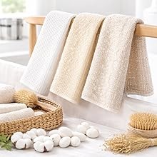Exfoliating Washcloth [Designed in Japan] Natural Plant-Based Blend Back