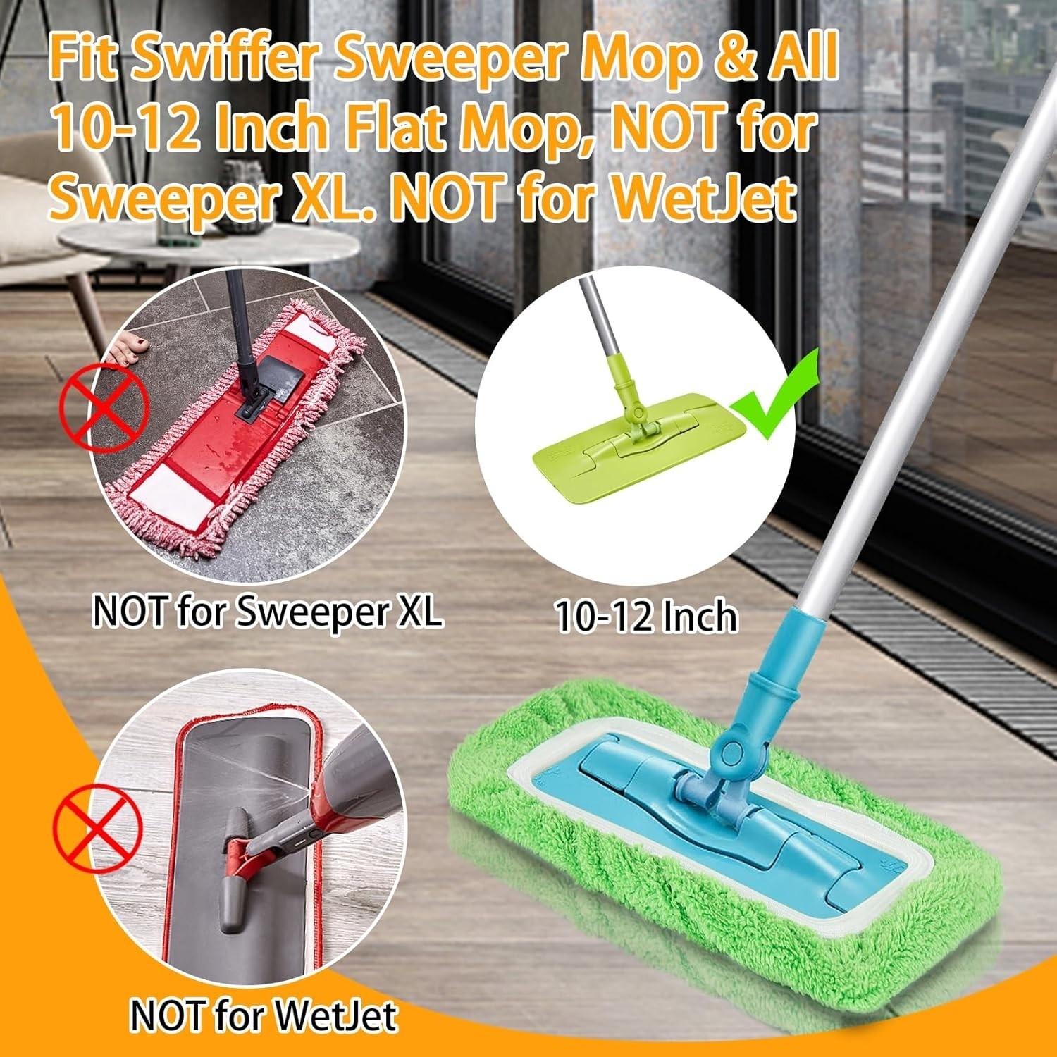 16Panos De Microfibra Reutilizables Lavables Compatibles Con Mopa Swiffer Suelos