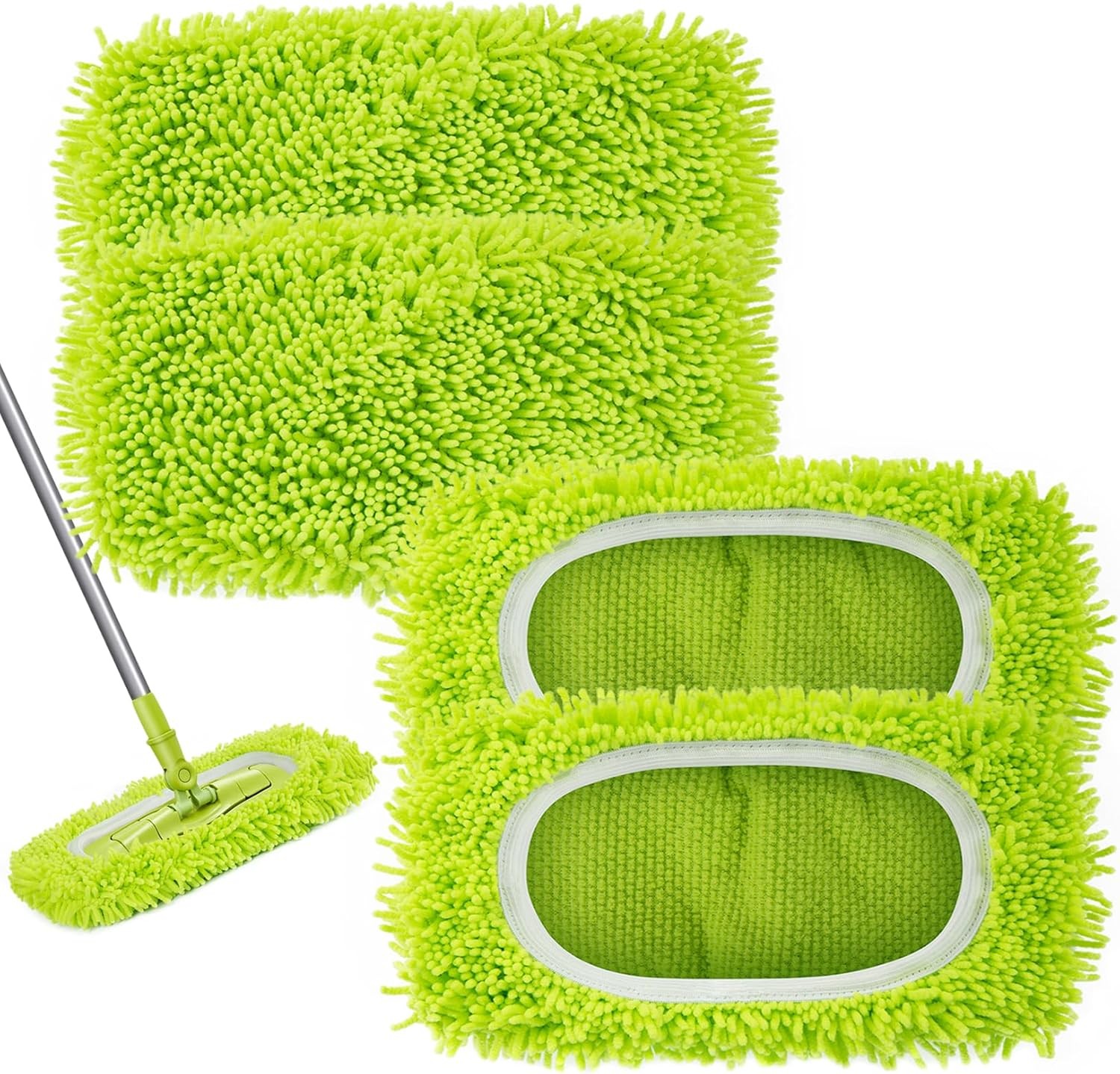 Reusable Dry Sweeping Cloths Microfiber Wet Mop Pads Compatible with Swiffer Swe