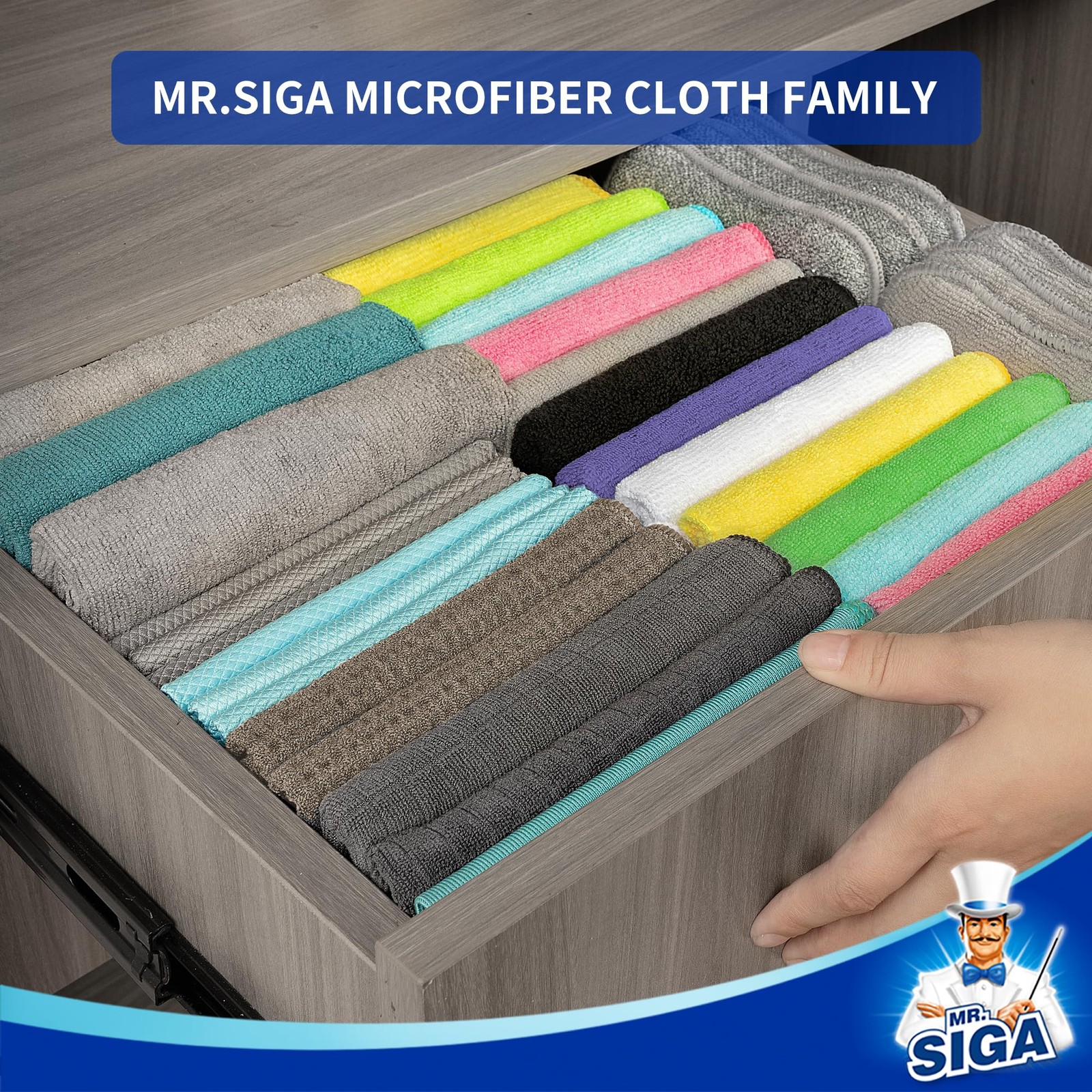 12 Pack Microfiber Cleaning Cloths All Purpose Streak Free Rags Green 12.6×12.6