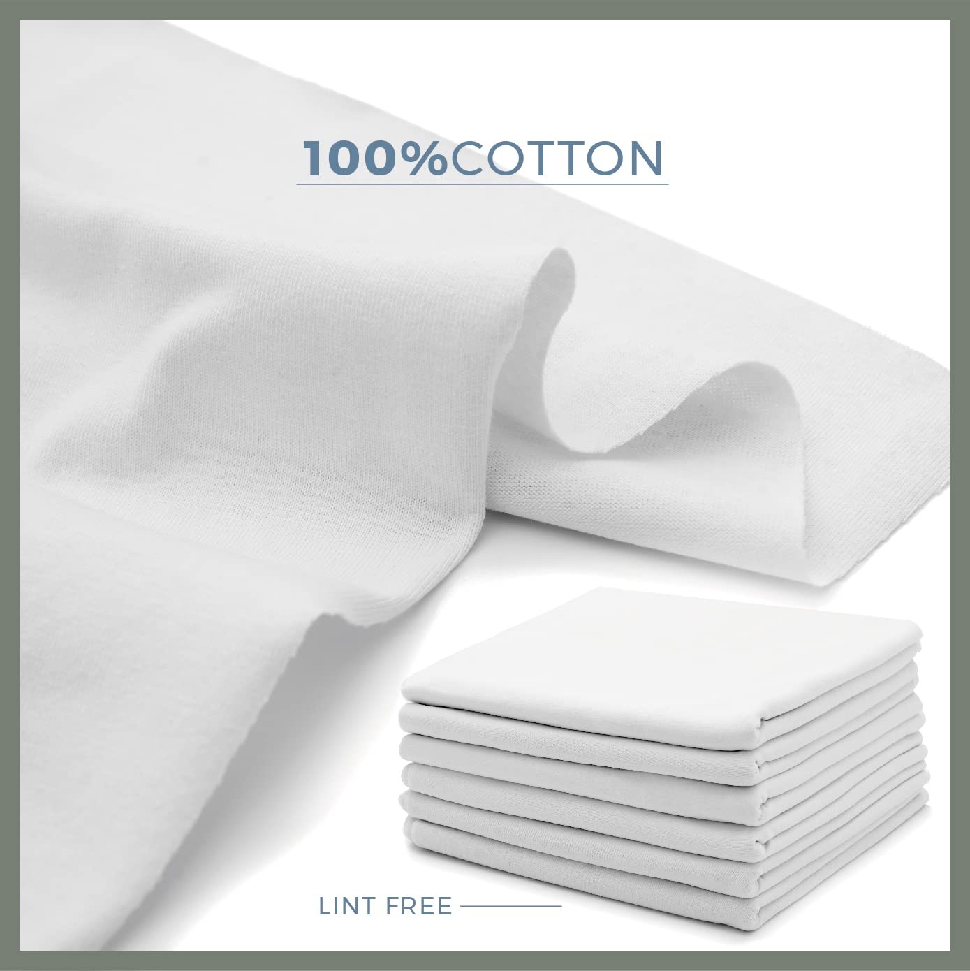 VALENGO New Lint Free Rags – 100% Cotton Cloth, Soft T-Shirt Rags, Lint Free …