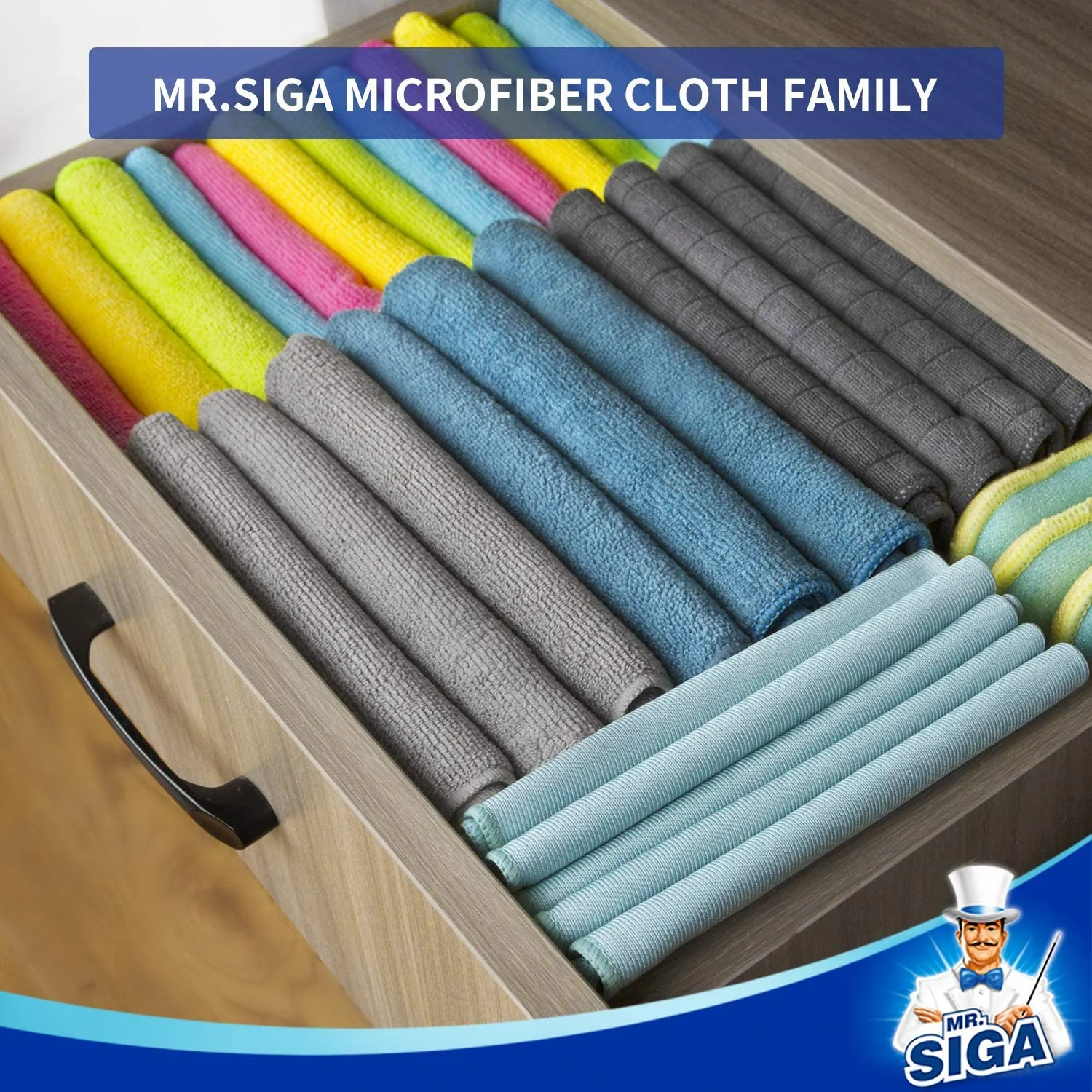 Microfiber Cleaning Cloth for Kitchen, Household & Car Cleaning, Pack of 12, Siz