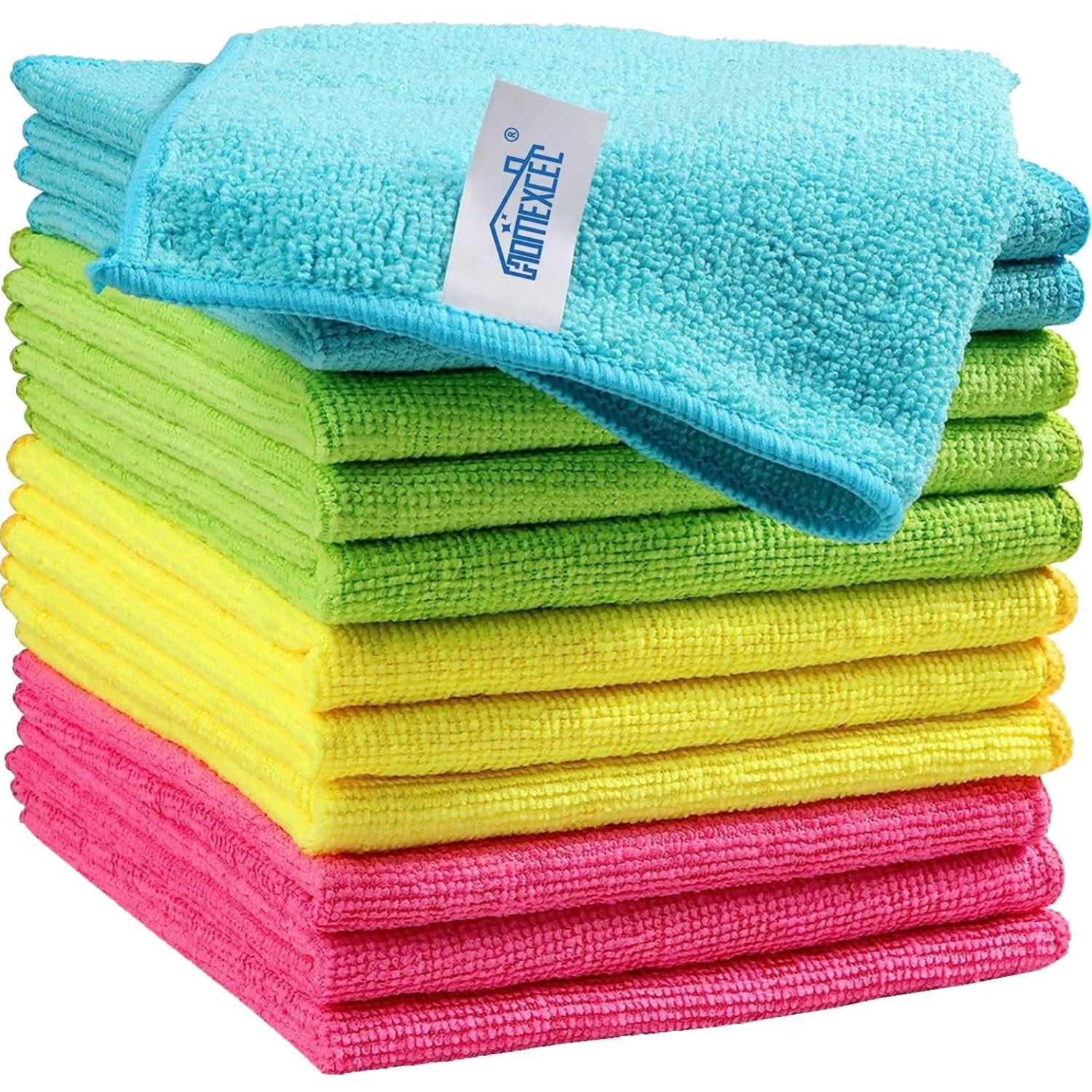 Microfiber Cleaning Cloths 12 Pack, 11.5″ x 11.5″, Lint Free, Reusable