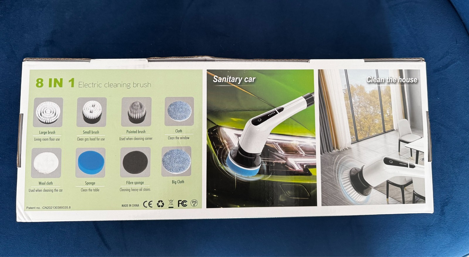 Leebein 8-in-1 Electric Spin Scrubber ANS-8050 Cordless Power Cleaning Brush NIB