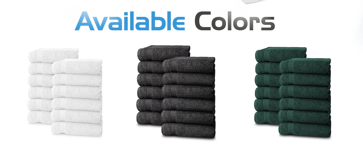 Premium 16×27 Inch White Hand Towel – 100% Cotton Zero Twist Towels | Absorbent,