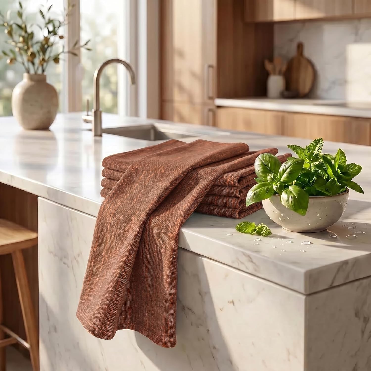 Kitchen Towels 100% Cotton Dish Towels for Kitchen(Set of 8)20”x30” Dish Cloths
