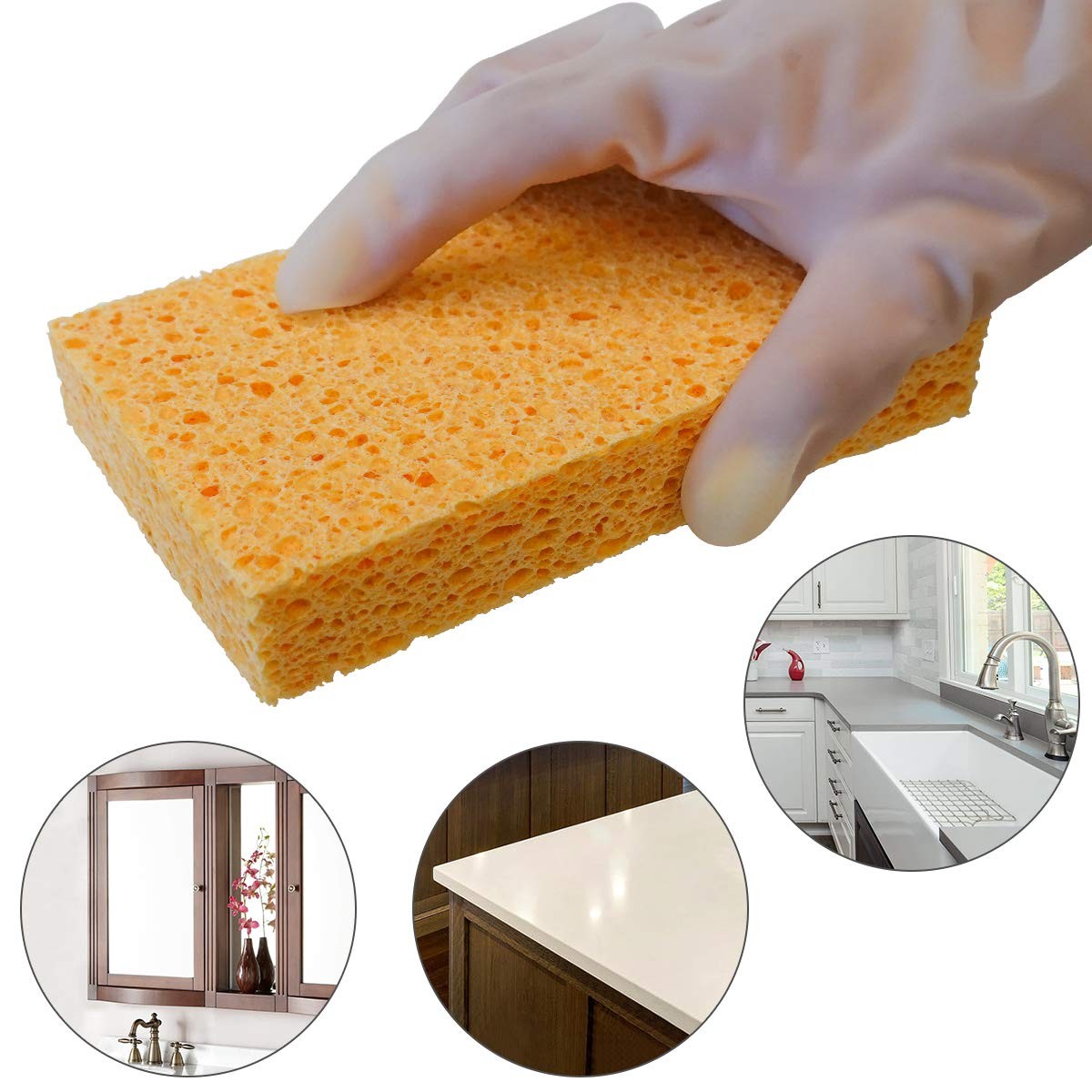 6 x 3.6 x 0.9 Inch JK SP-T22 Large Sponge, Kitchen Sponges, Handy Sponges, Ce…