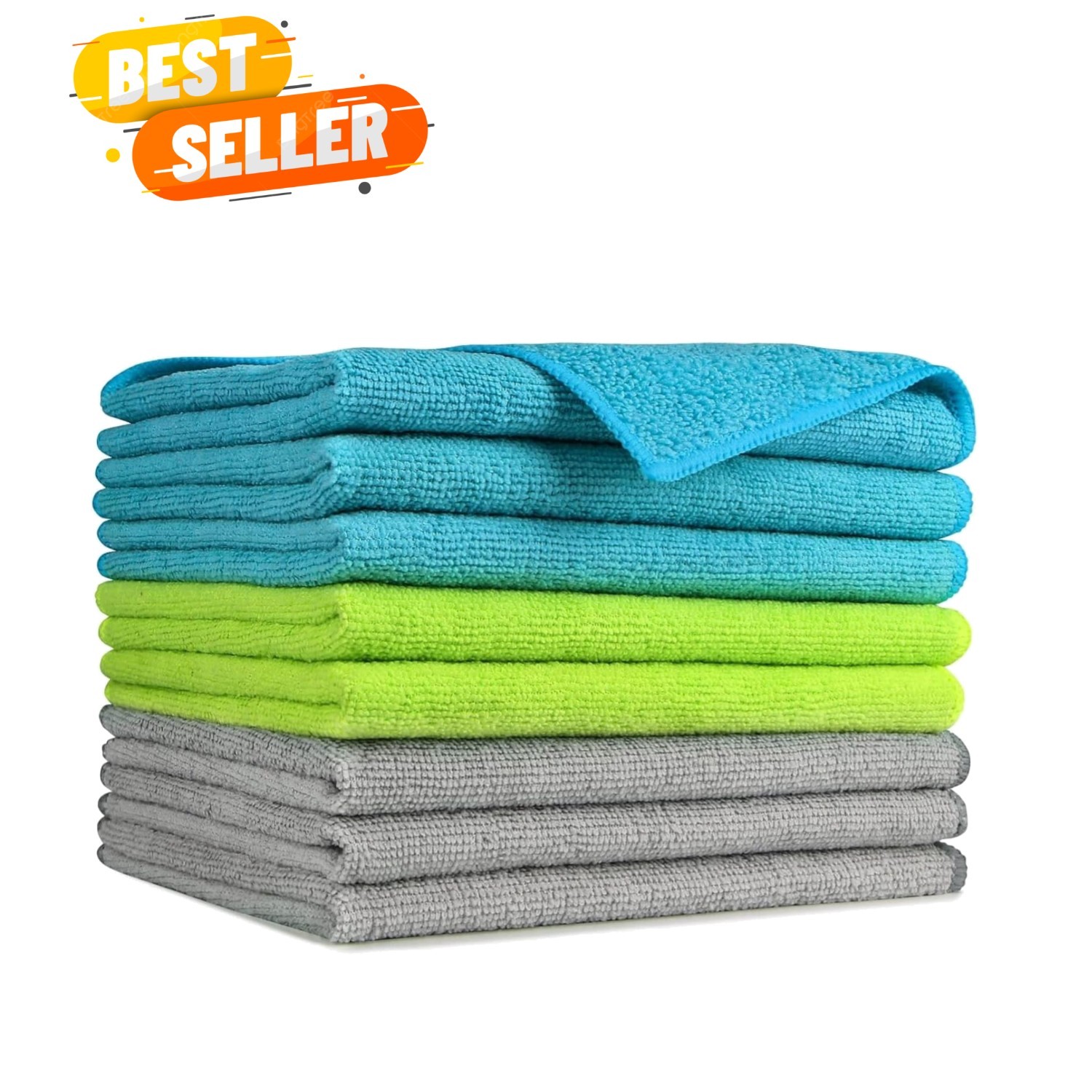 Versatile Multi-Colored Microfiber Cloths – 8-Pk for Home & Automotive Use