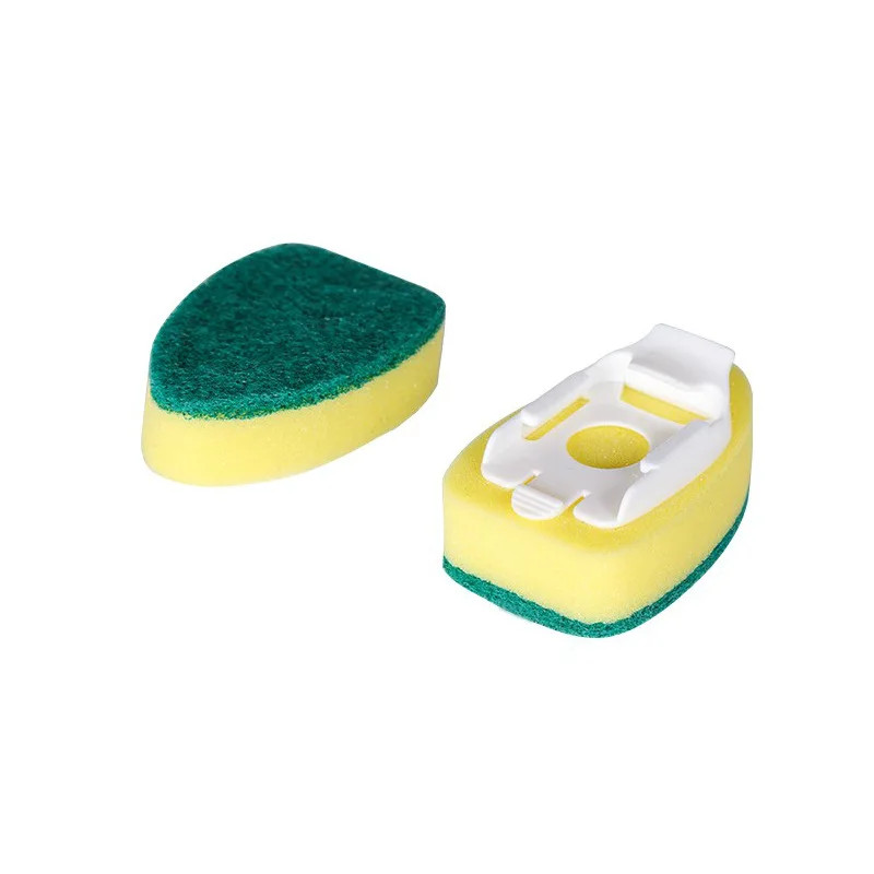 25Cm Detachable Sponge Cleaning Brush – Refillable Dish Scrub with Handle