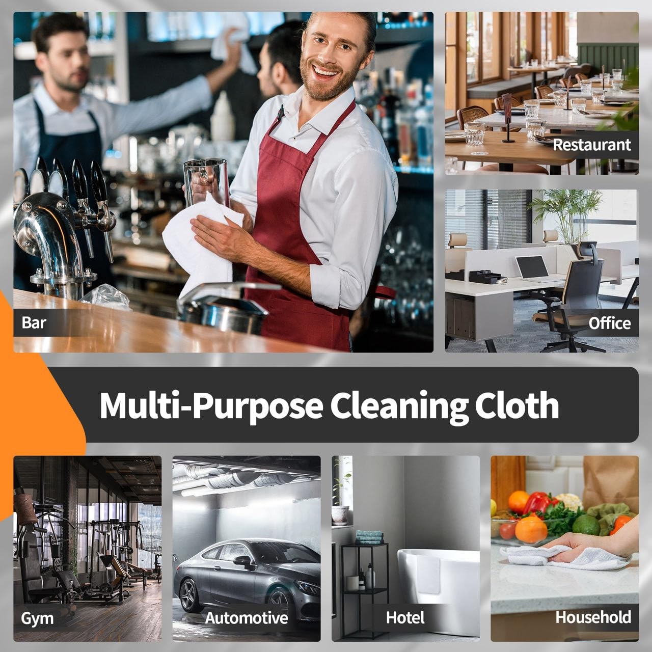 FIXSMITH White Microfiber Cleaning Cloth -Pack of 12, Highly 12pk,
