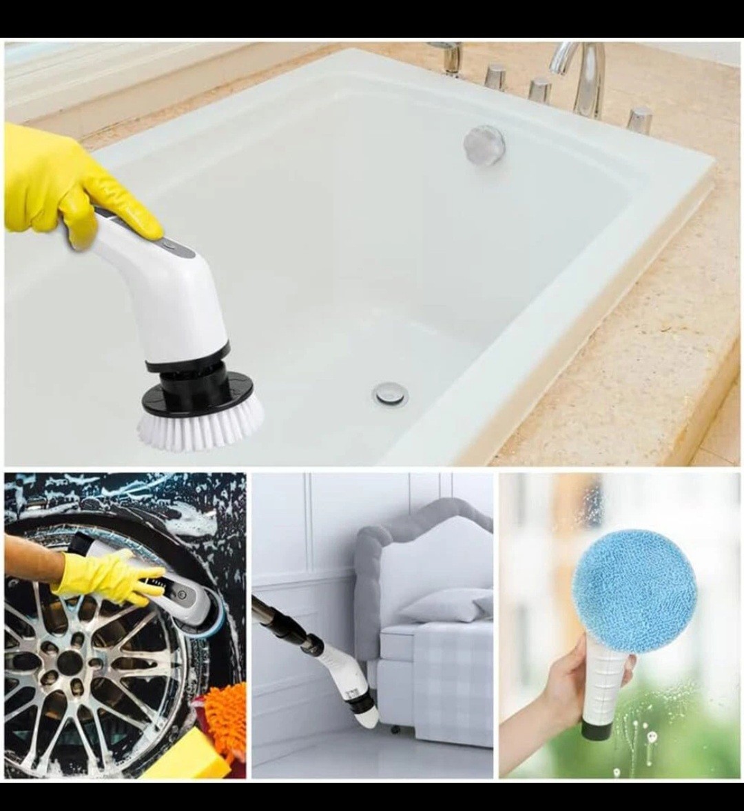 7 in 1 Electric Spin Scrubber, Cordless for Bathtub, Car, Floor, Glass, Stoves