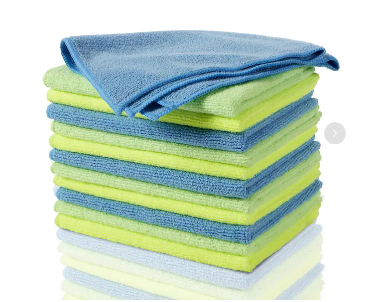 12 in. x 16 in. Multi-Colored Microfiber Cleaning Cloths (12-Pack)- Model # 735