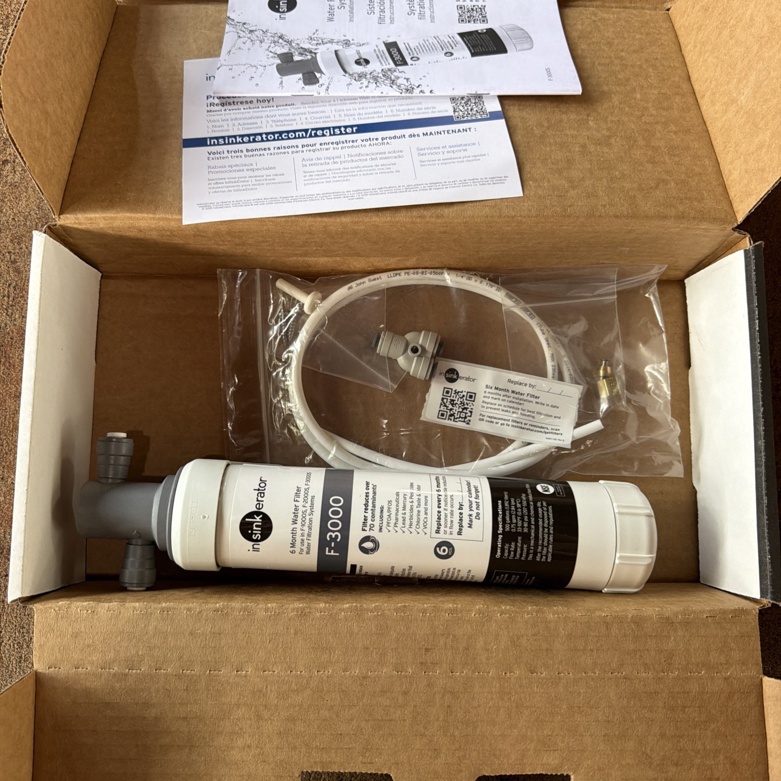 INSINKERATOR Water Filtration System F-3000S with PFOS/PFOA Filter Premium Plus