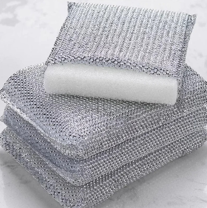 4pcs Kitchen Dishwashing Sponge: Scratch-Free Cleaning Wipe Pot Brush – NEW