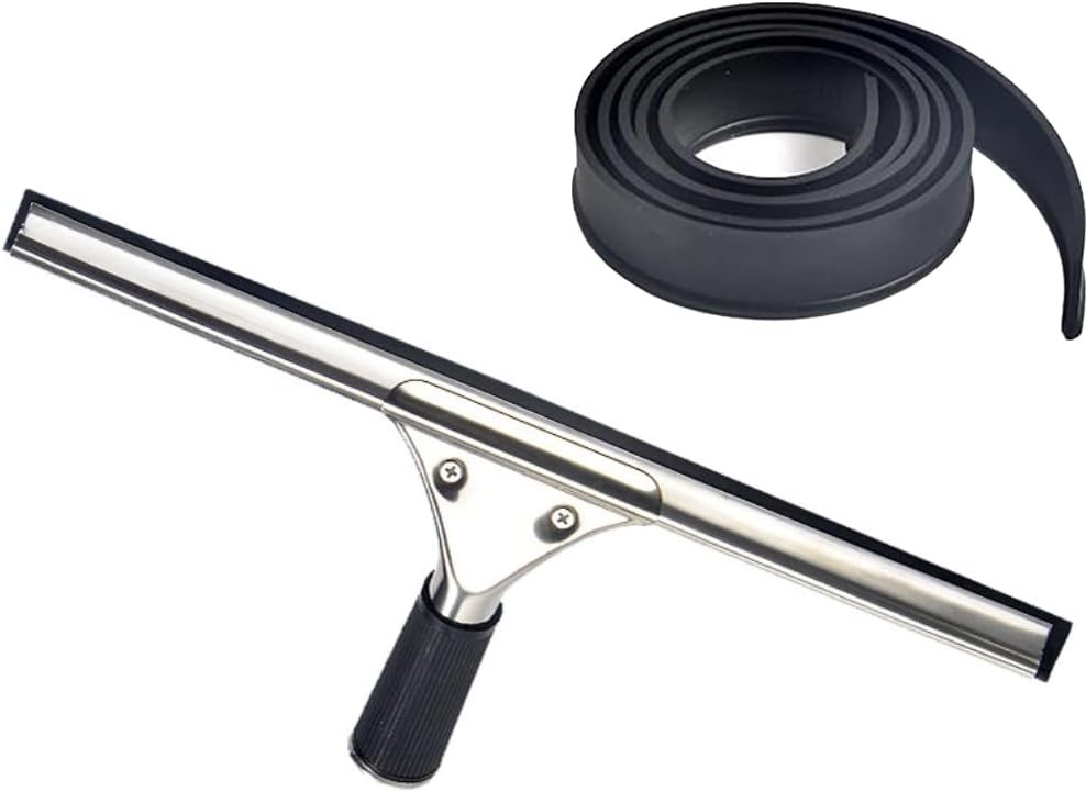 Black 15cm 6in Window Squeegee All Purpose Squeegee Glass Shower Doors Car