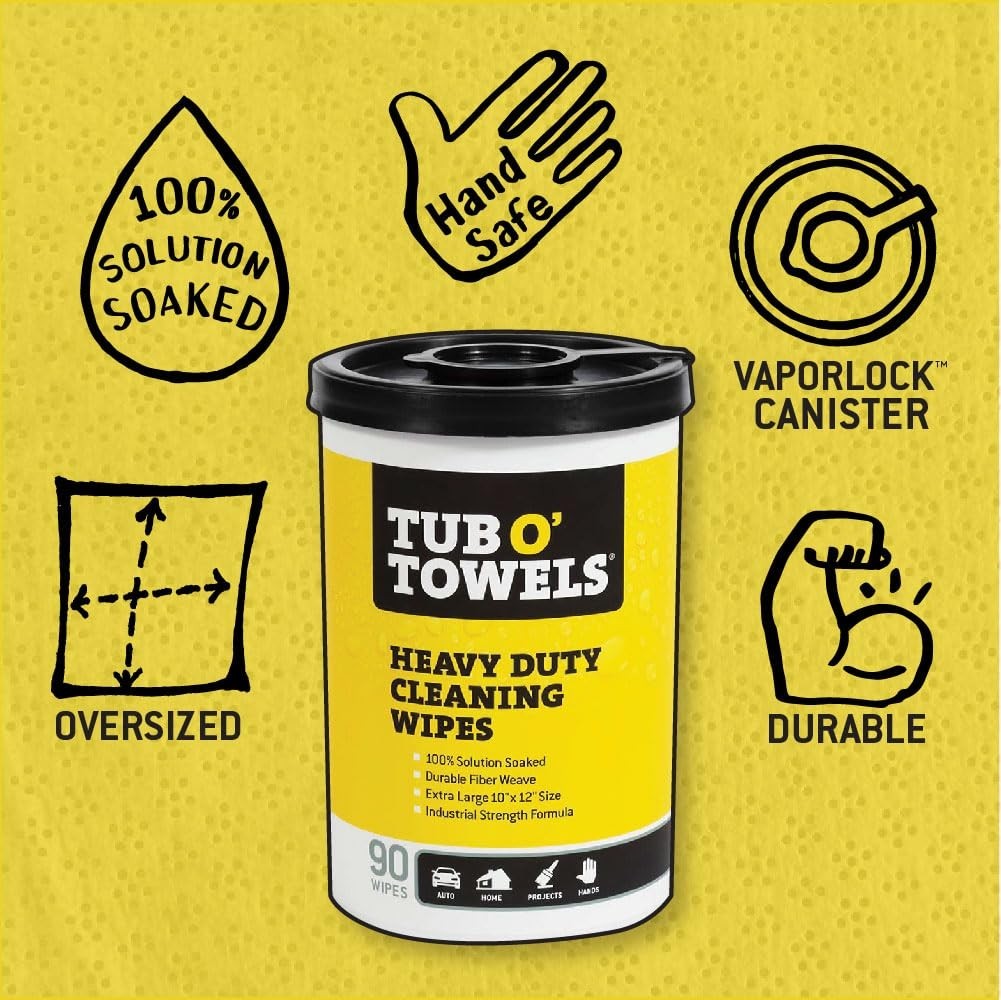 Heavy-Duty 10″ x 12″ Size Multi-Surface Cleaning Wipes, 10″ x 12″ wipes Per C…