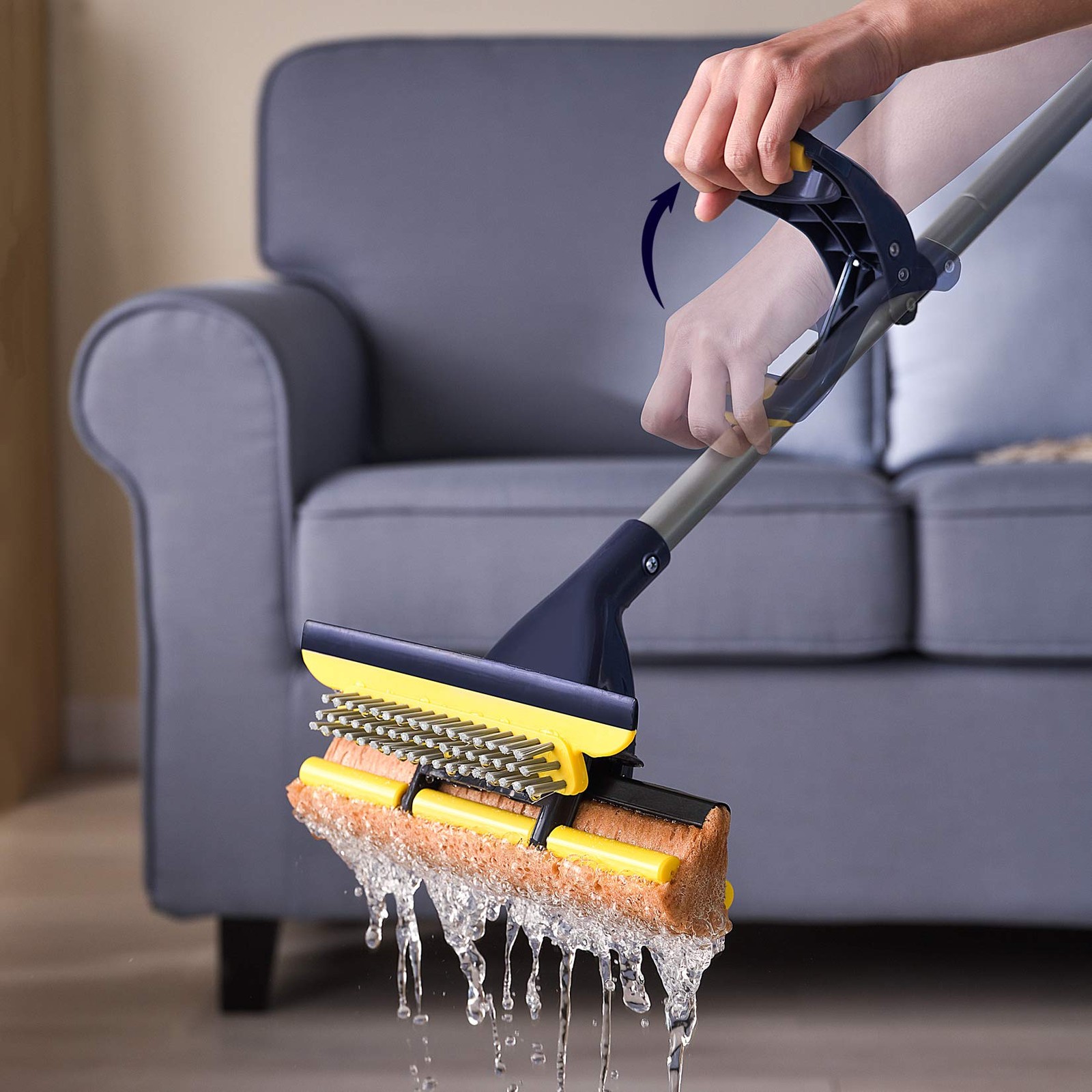 Yocada Sponge Mop Home Commercial Use Tile Floor Bathroom Garage Cleaning Tot…