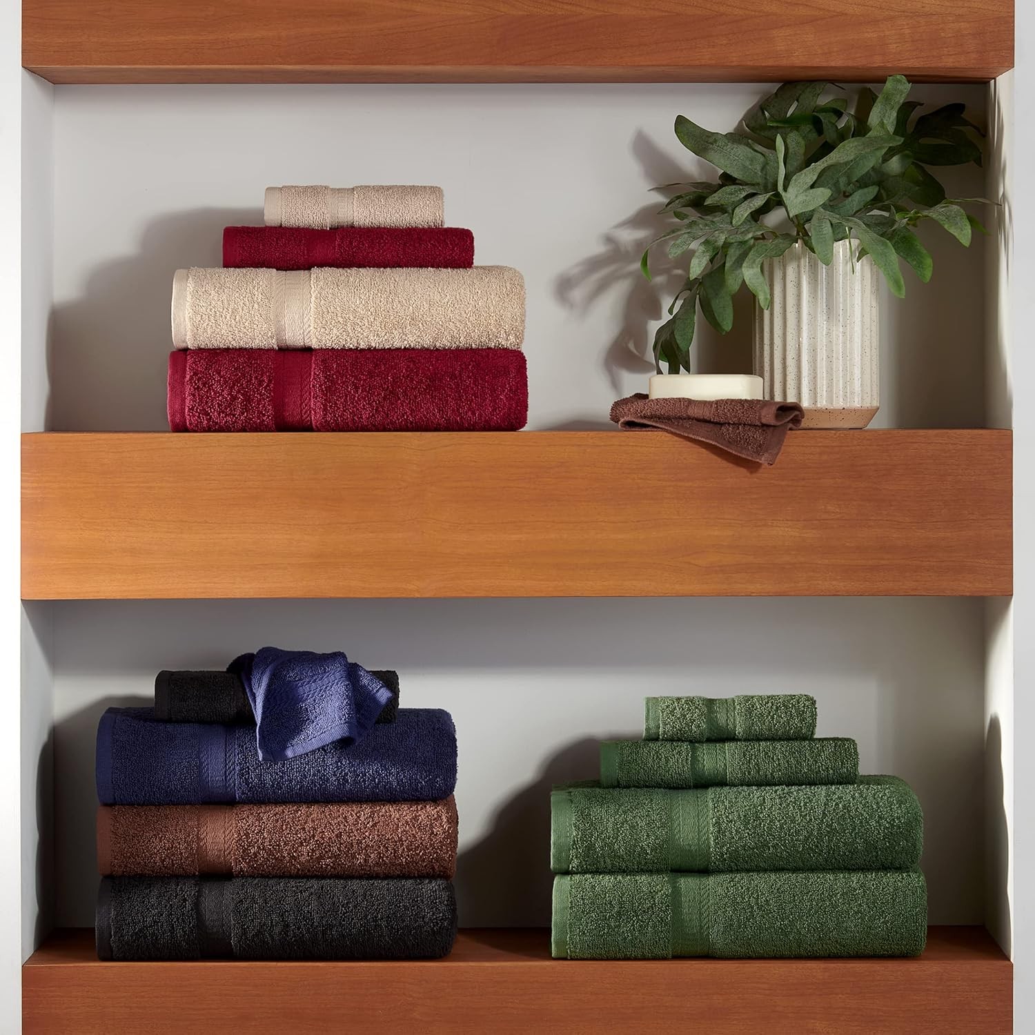 Arkwright True Color Solid Bath Towels – Soft 100% Cotton Bathroom Towel Set of
