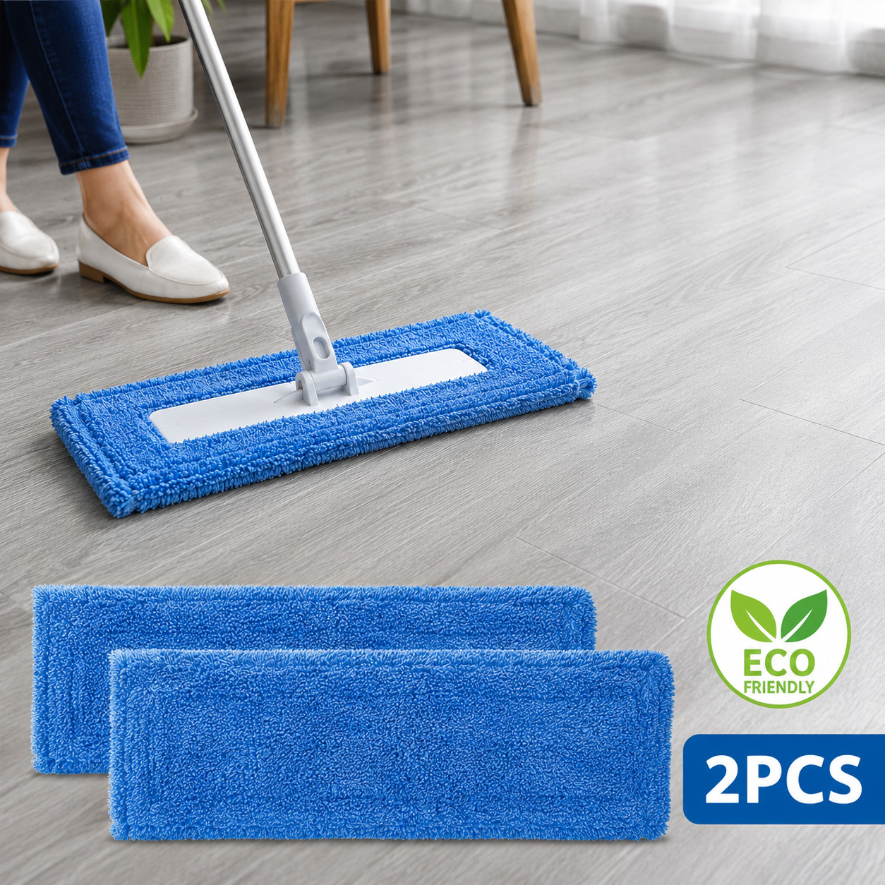 Mop Sleeve, 2PCS Eco Friendly Mop Replacement Pad for Floor for Tile