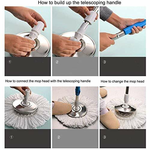Simpli-Magic Spin Mop 4 Heads Included, Basic, Blue