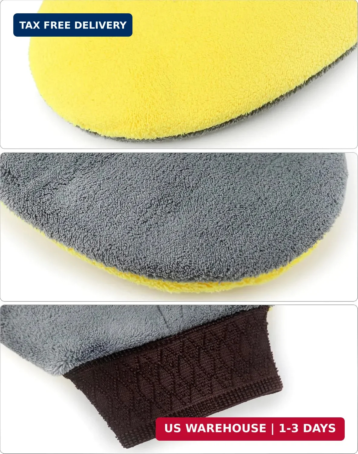 4 Pack Painter’s Gloves, Soft Microfiber Terry Mitts for Cleaning, Dusting