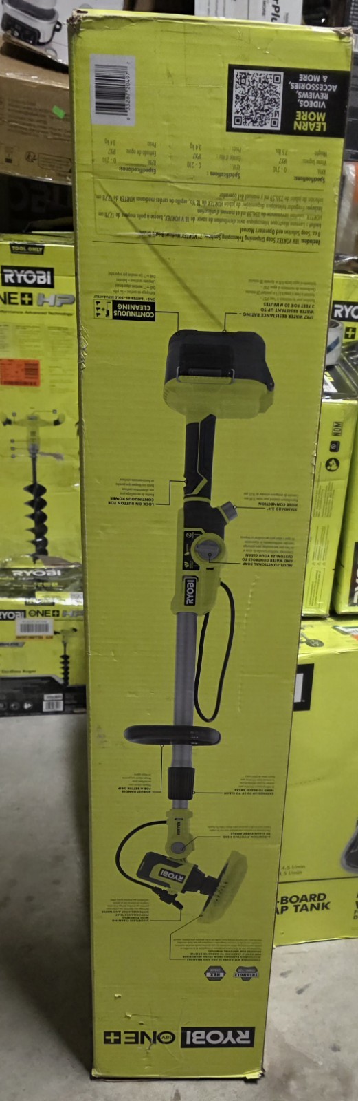RYOBI ONE+ 18V Cordless Telescoping Soap Dispensing Scrubber (Tool Only)