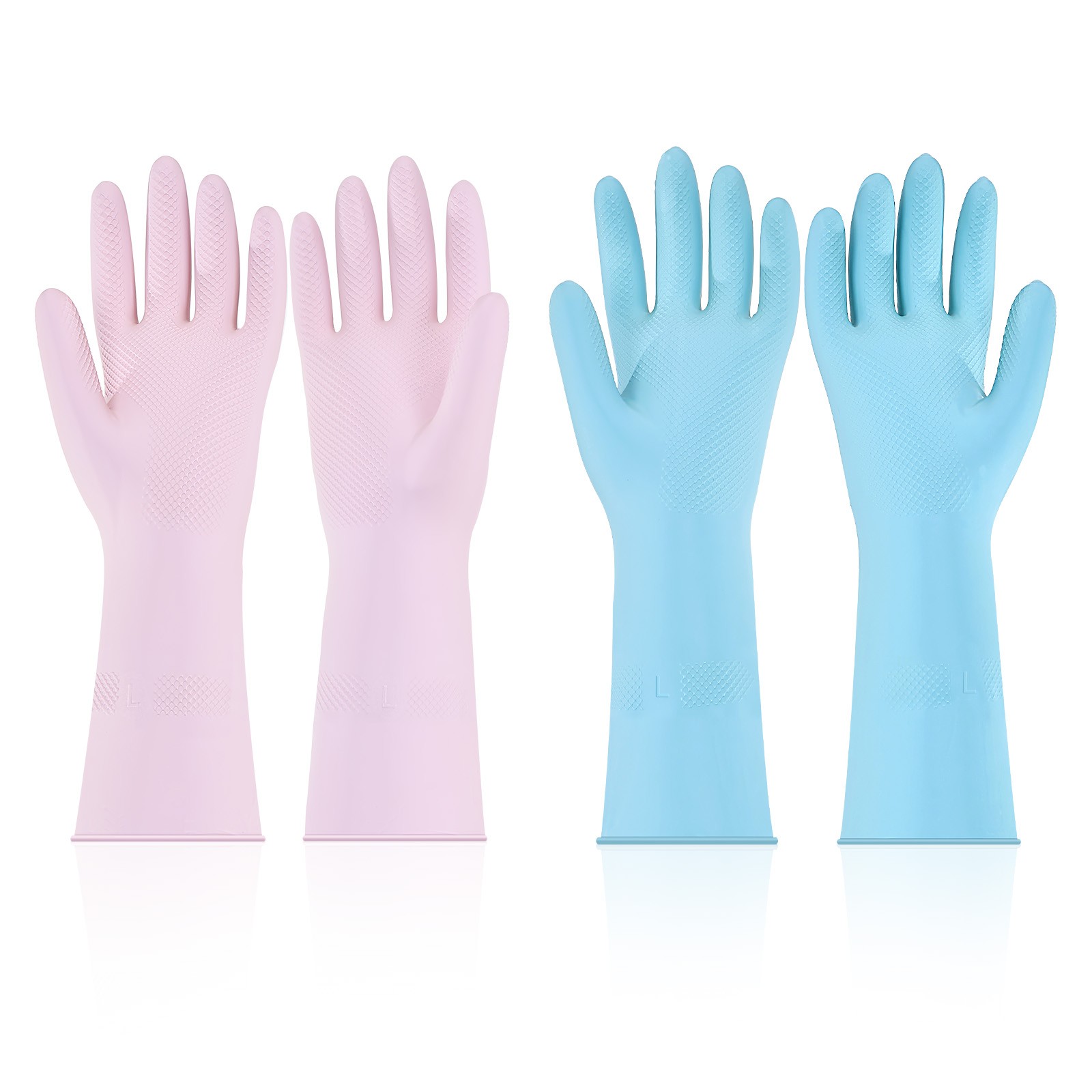 Uimoso Durable Cleaning Gloves – 2 Pairs,Non-Slip,Large Size for Household Tasks