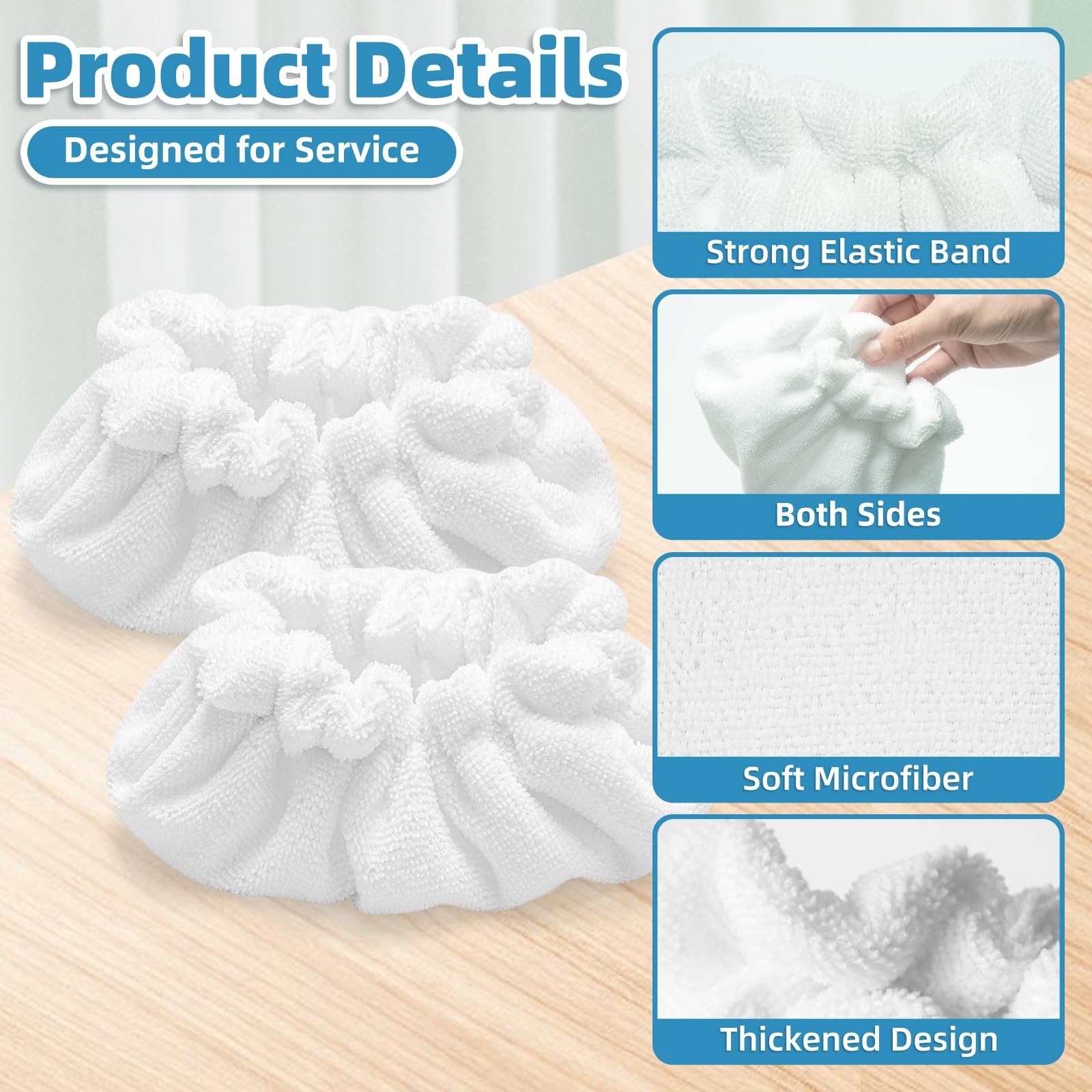 Reusable Washable Rectangle Large Bonnets Steam Mop Pads Dupray awasky 6 Pack