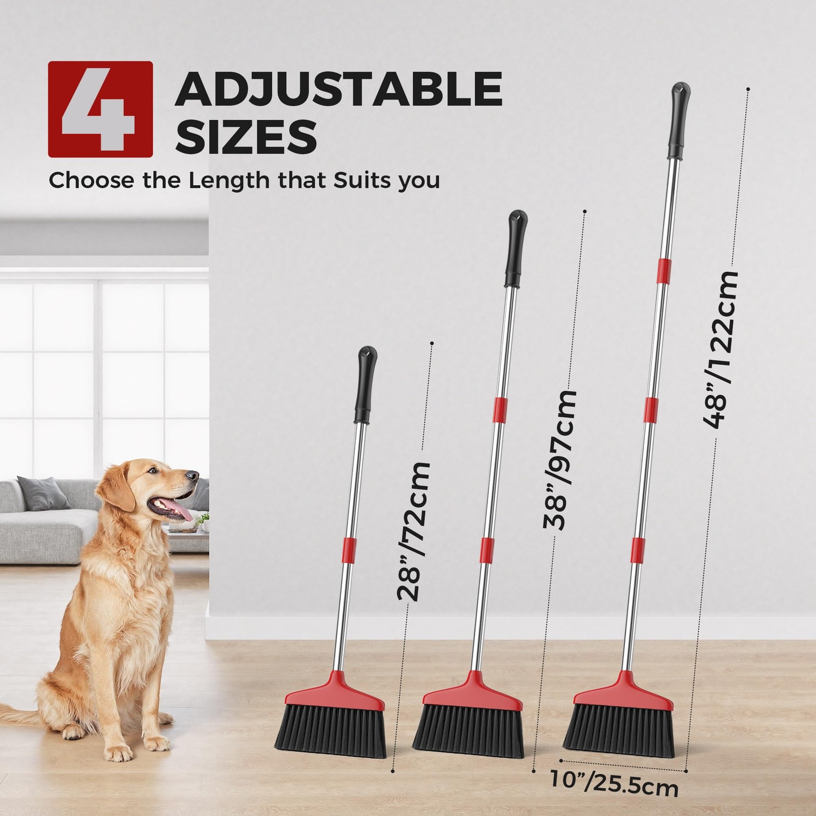 Handy Broom, Indoor/Outdoor Brooms, Duty Kitchen Broom, for Home Garage Kitch…