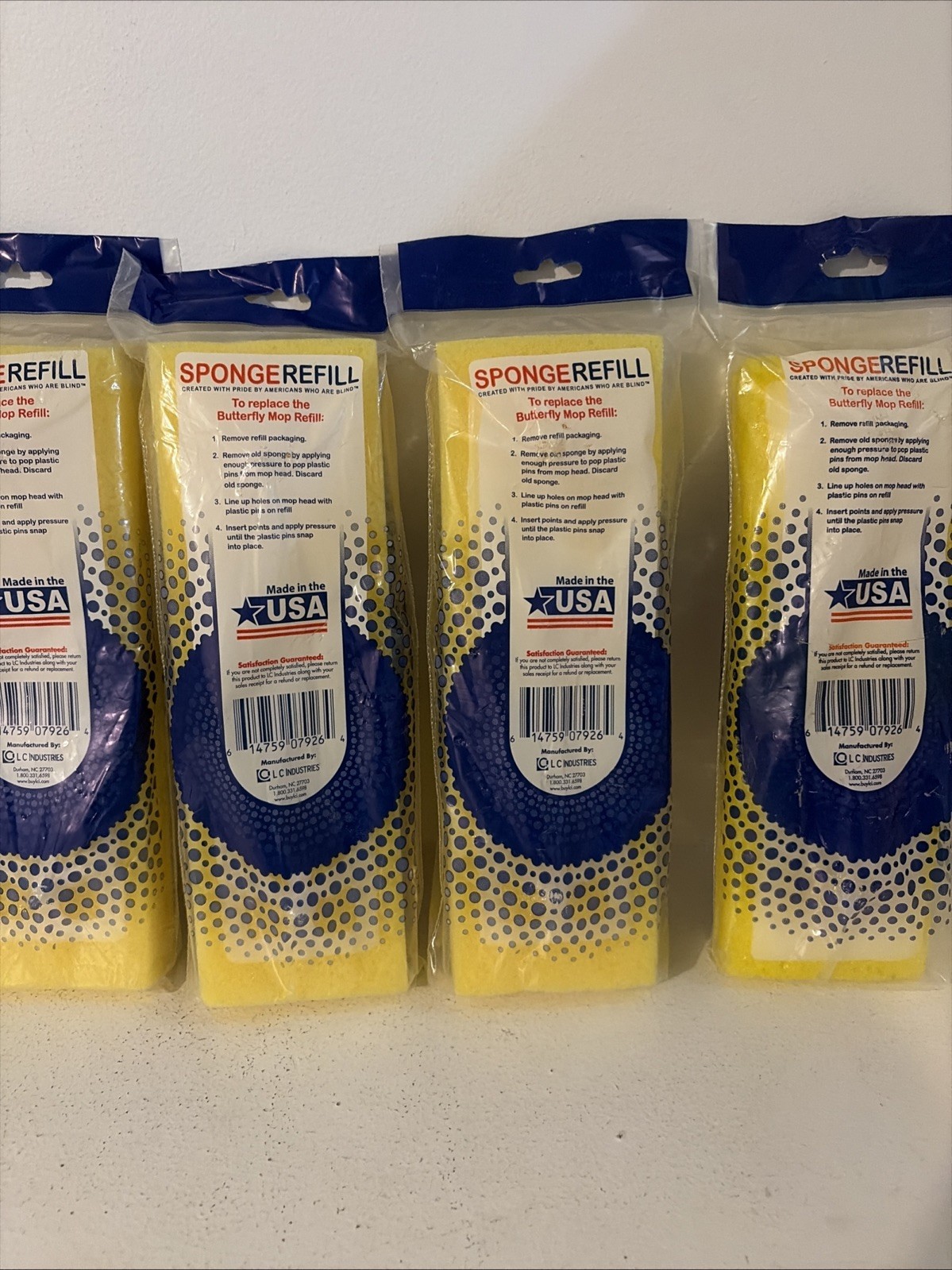 5 Butterfly Mop Set Absorbent Cellulose Poly Sponge Refill Head Type I USA NEW