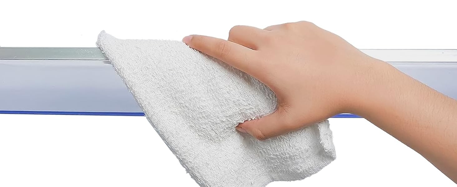 Terry Bar Mop Towels – 60 Pack (14″x17″) White Cotton Terry Cloths, Super