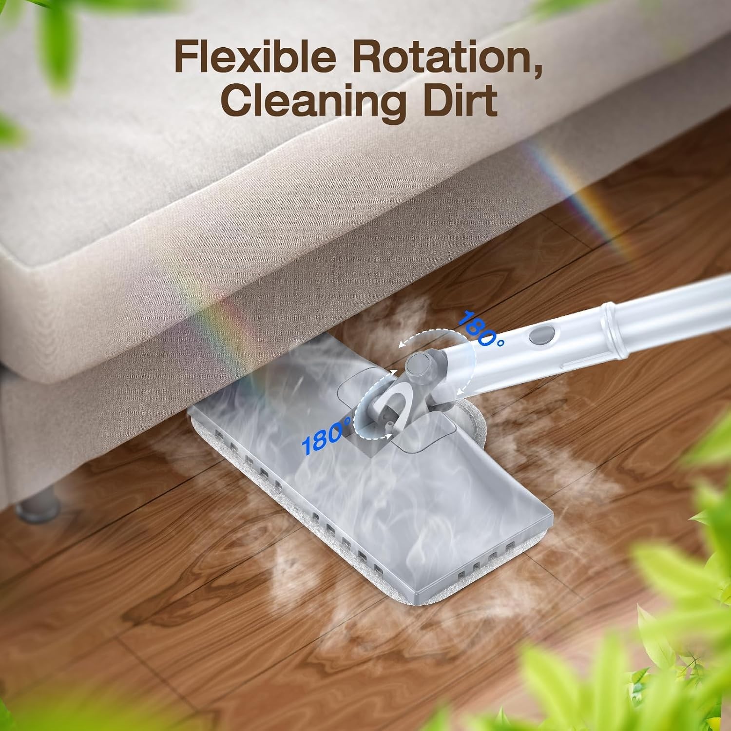 Effortless 10-in-1 Steam Mop with Detachable Handheld Cleaner for All Surfaces