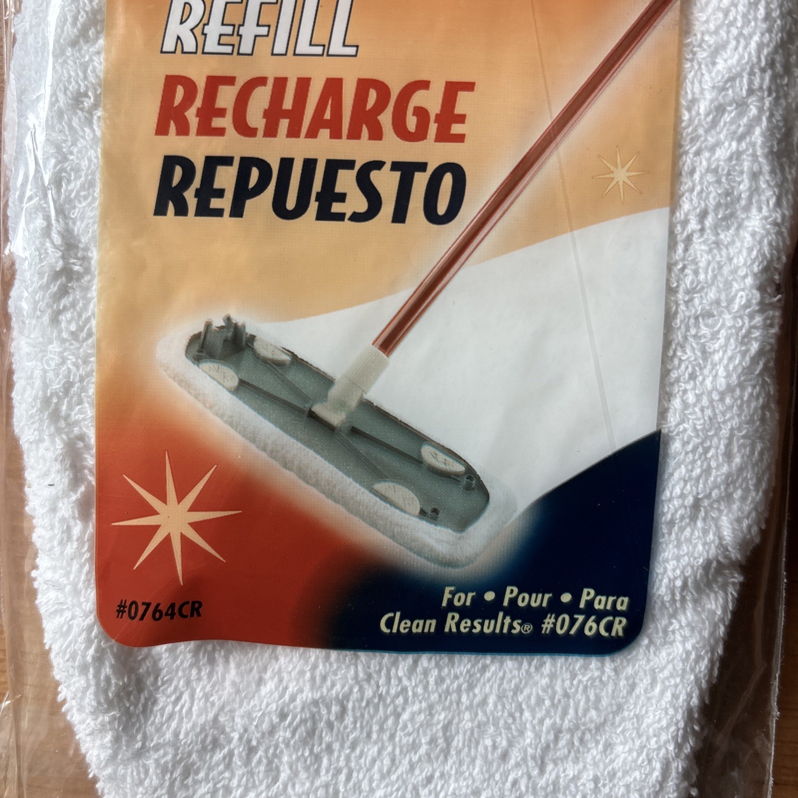 QUICKIE Clean Results MIGHTY MOP Refill Recharge Washable Cotton Mitt 0764CR