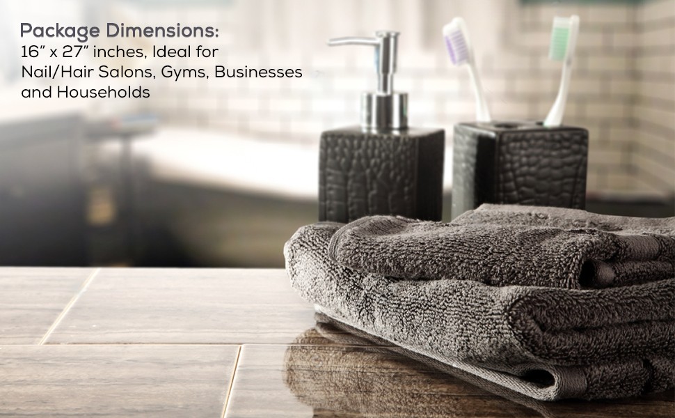 Simpli-Magic Cotton Hand Towels 16″x27″ (12 Pack) – Soft Towels for Bathroom,