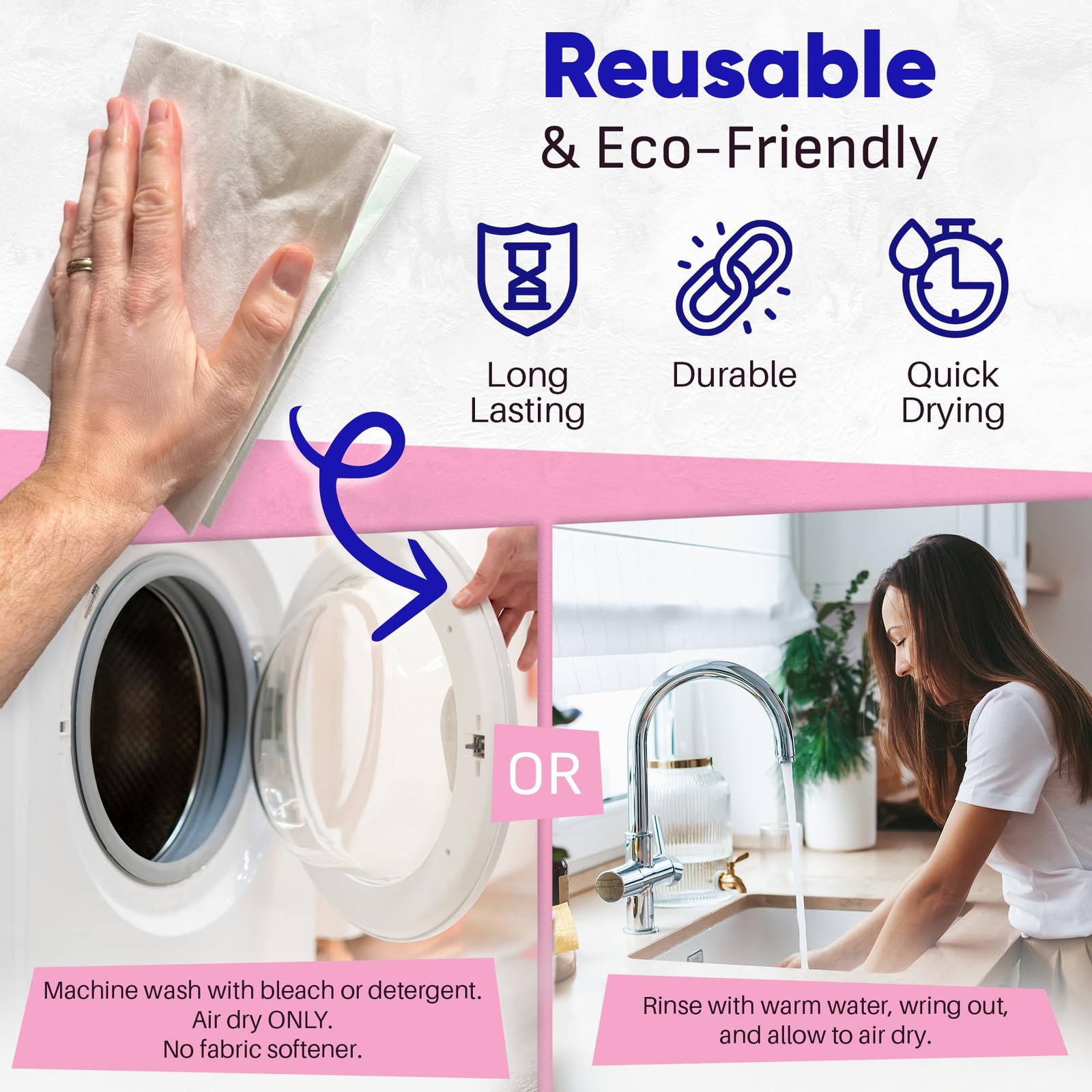 Zezo-Fiber Microfiber Cleaning Cloths – Highly Absorbent Premium Towels for C…