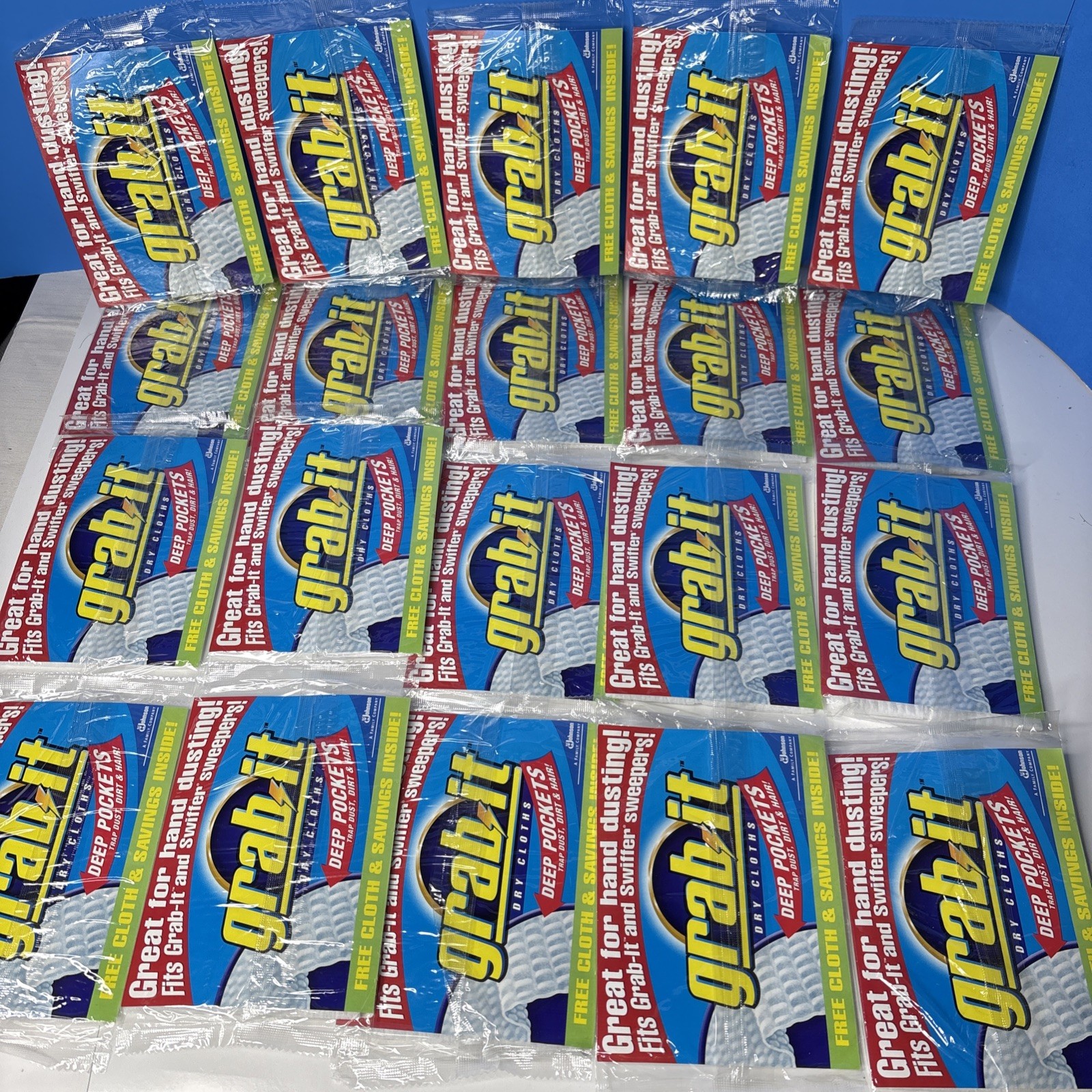 Pledge Grab It Dust Allergen Dry Cloths Unscented 20 New Discontinued FREE SHIP