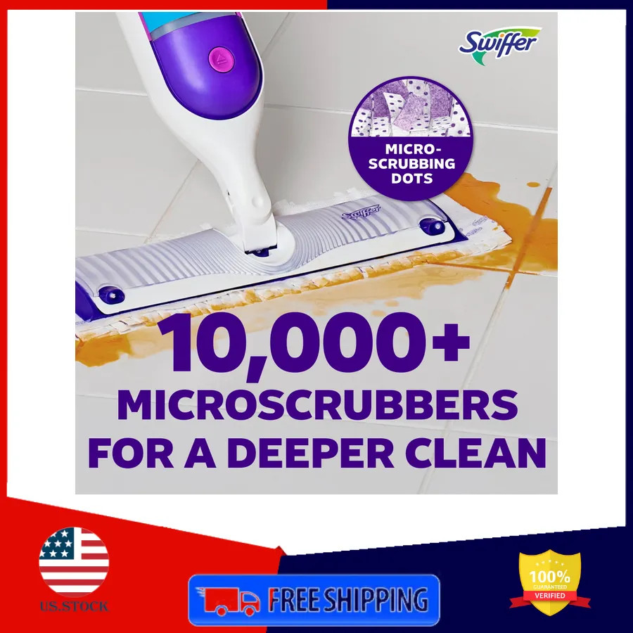 Swiffer Power Mop Floor Cleaning Kit for Wood Tile Vinyl and Laminate Floors