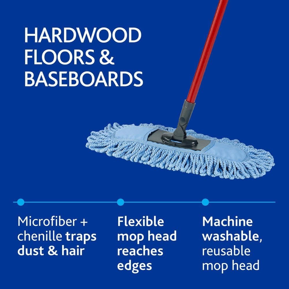O-Cedar Professional Dual-Action Microfiber Flip Mop Reusable Washable