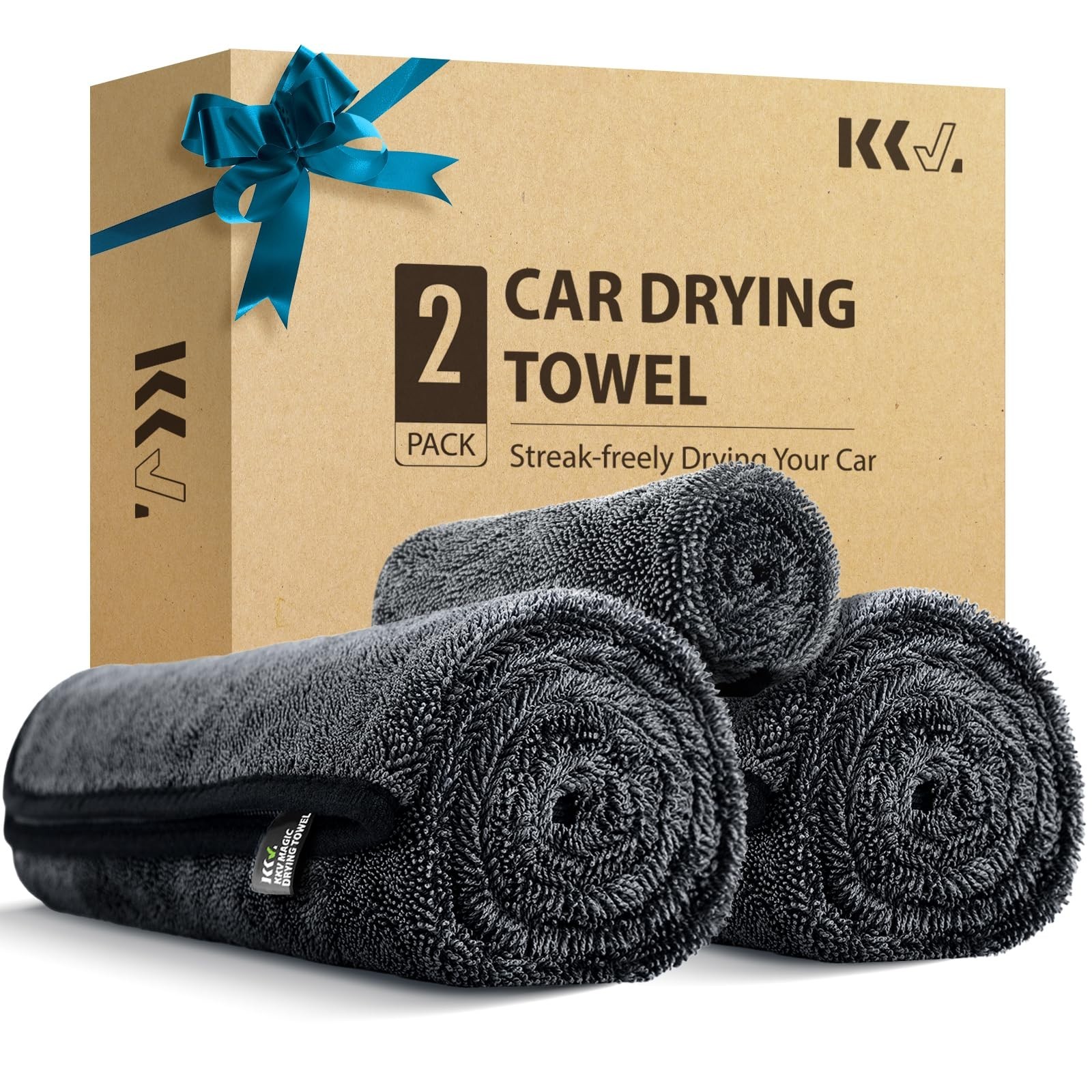 Extra Large Microfiber Towels 2-Pack (35″x24″) Ultra Absorbent Car Drying Cloths