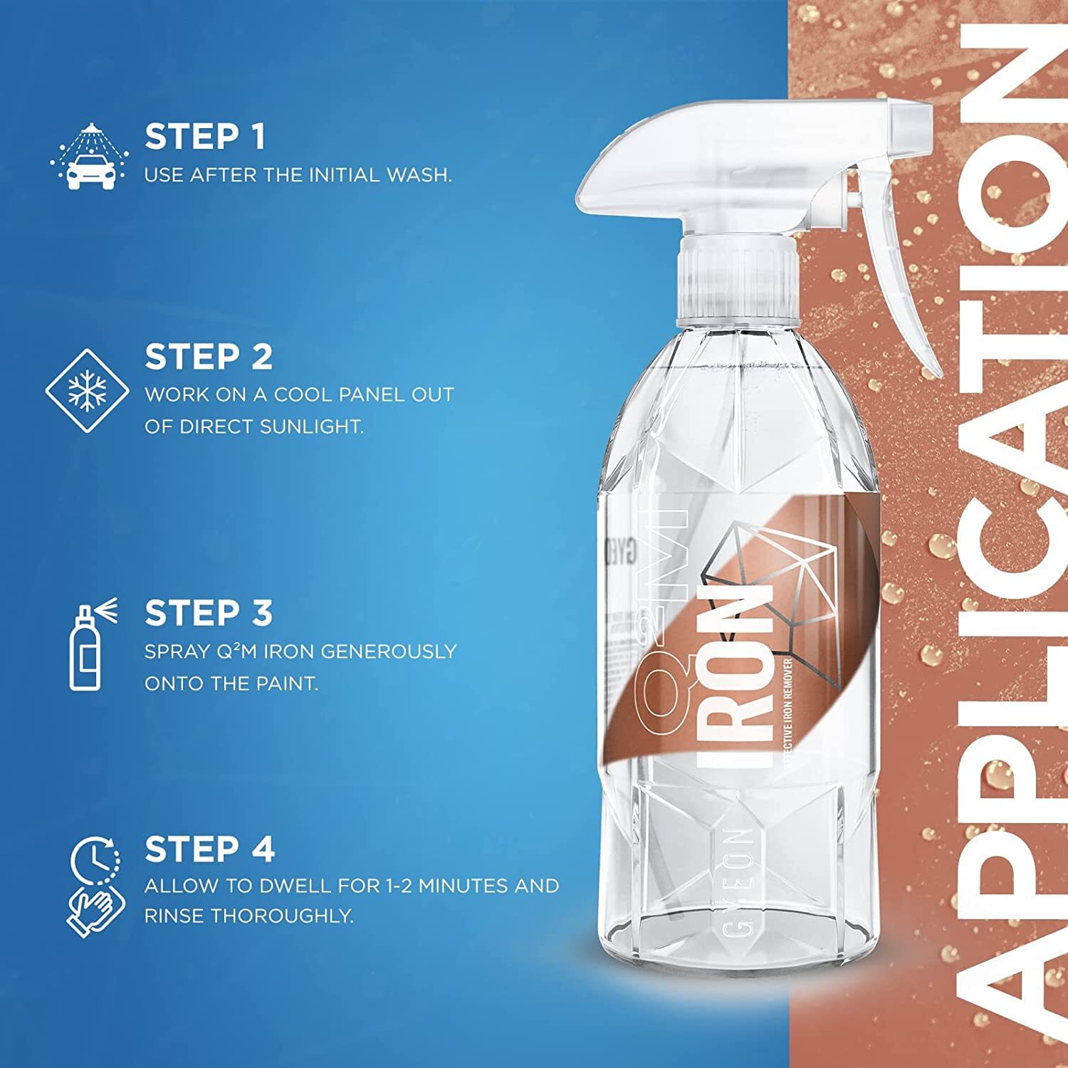 GYEON Quartz Q²M Iron 500 ml – Iron Remover Breaks Down Embedded Iron Deposits i