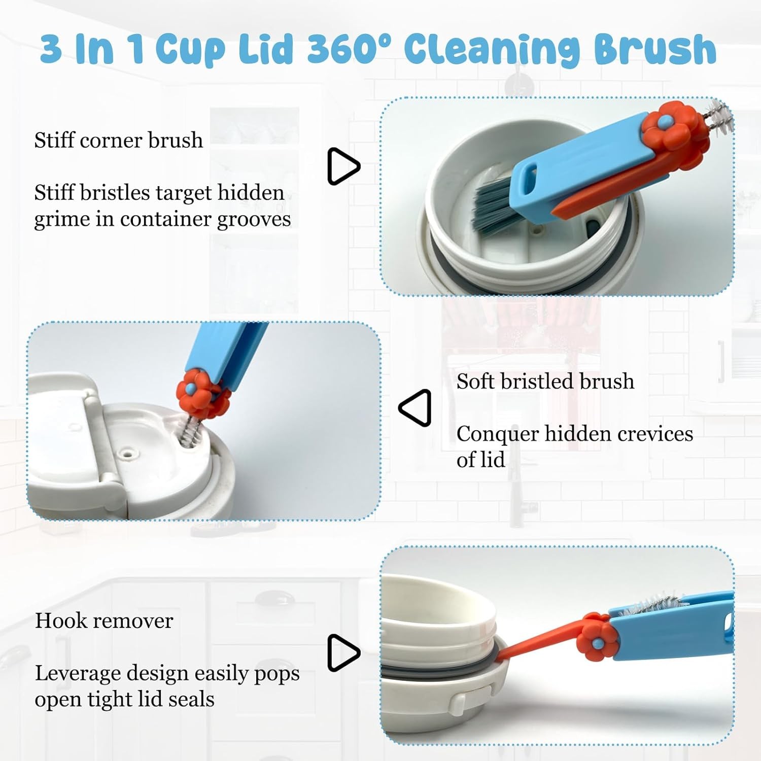 4 Pack Water Bottle Cleaning Kit Water Bottle Cleaner Brush for Owala FreeSip