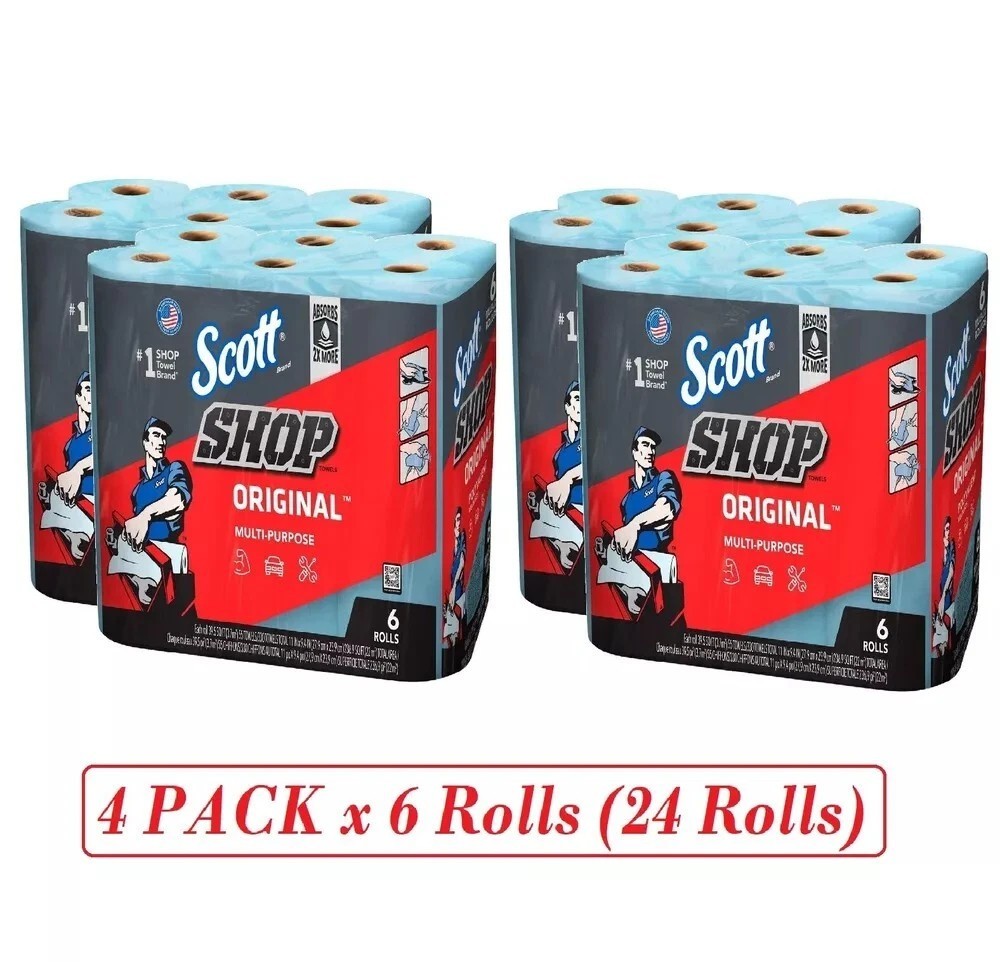 Scott Shop Towels Original Blue Shop Towels Multi-Purpose Automotive Maintenance