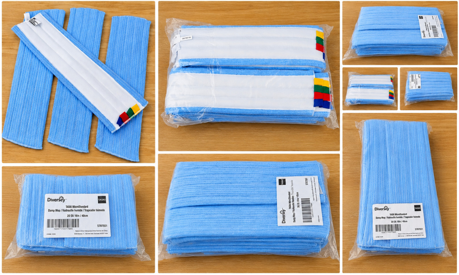 20 Pack Diversey Taski Micro Dry Wet Mop Pad Refills 16 in / 40 cm