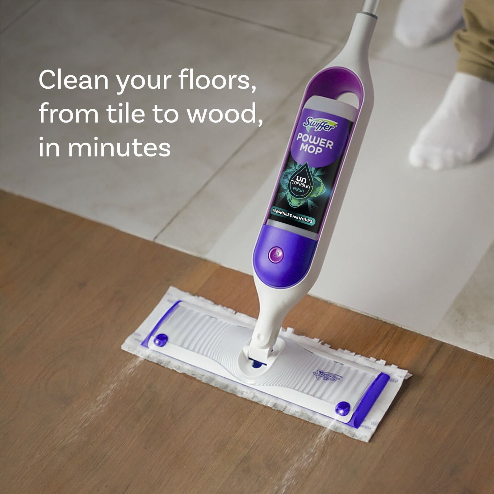 Power Mop Floor Cleaner Solution with Unstopables Fresh Scent 25.3 fl oz 2 Pack