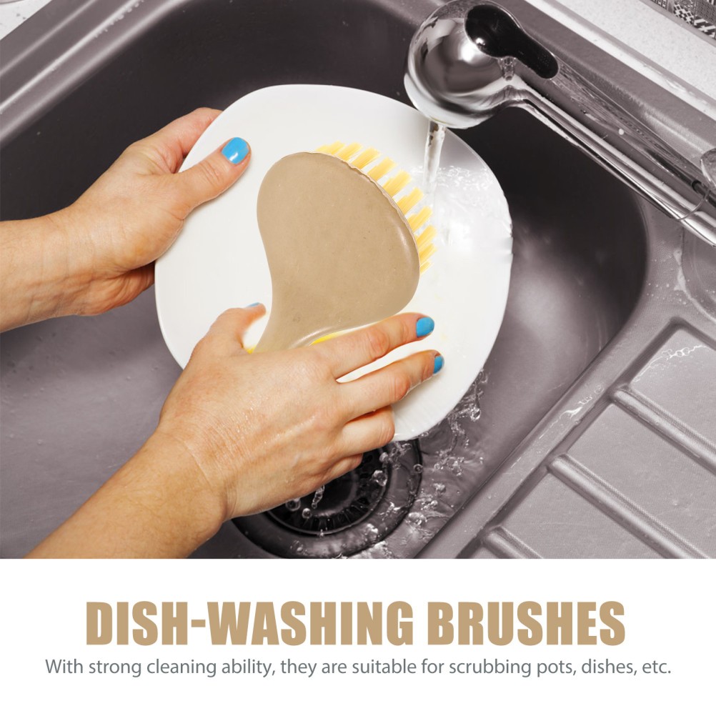 5Pcs Reusable Household Pan Cleaning Brushes Lightweight with Ergonomic Handle