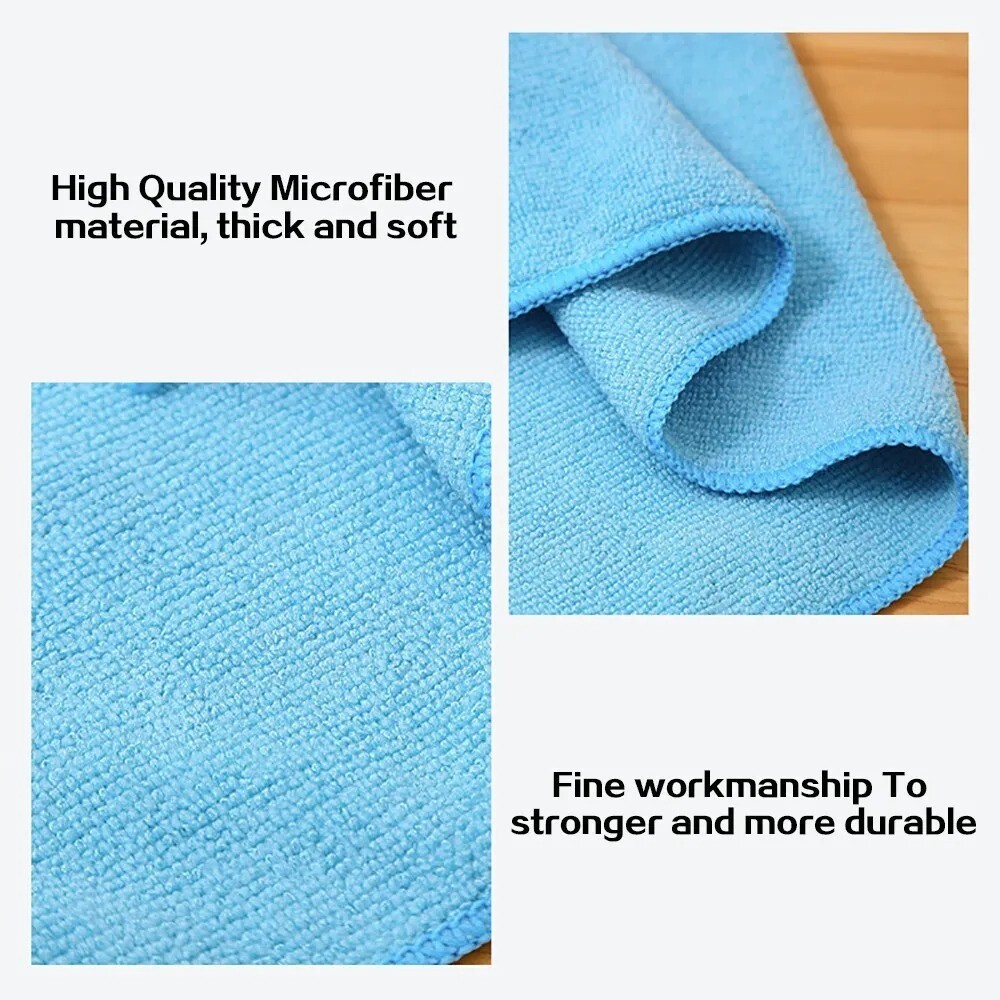 10 Packs Microfiber Cleaning Cloth No- Scratch Rag Car Polishing Details Towel