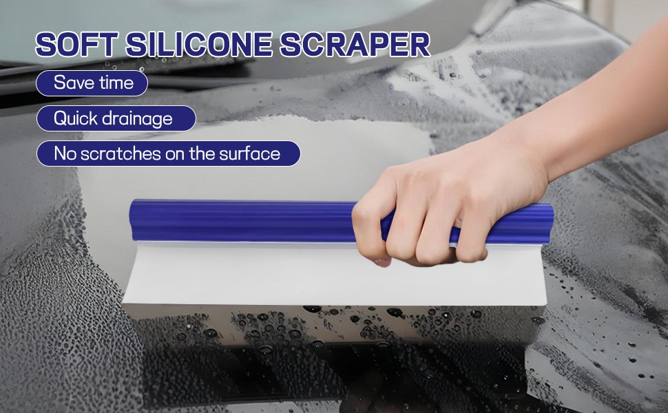 Professional Automotive Wiper Blade Squeegee, 12 inch 3-Layer Silicone Water