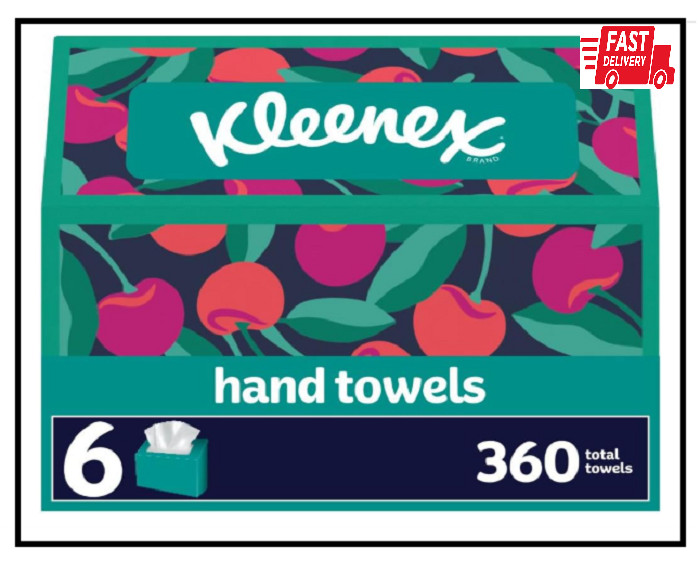 Kleenex Expressions Disposable Paper Hand Towels, 6 Boxes, 60 Towels per Box (36